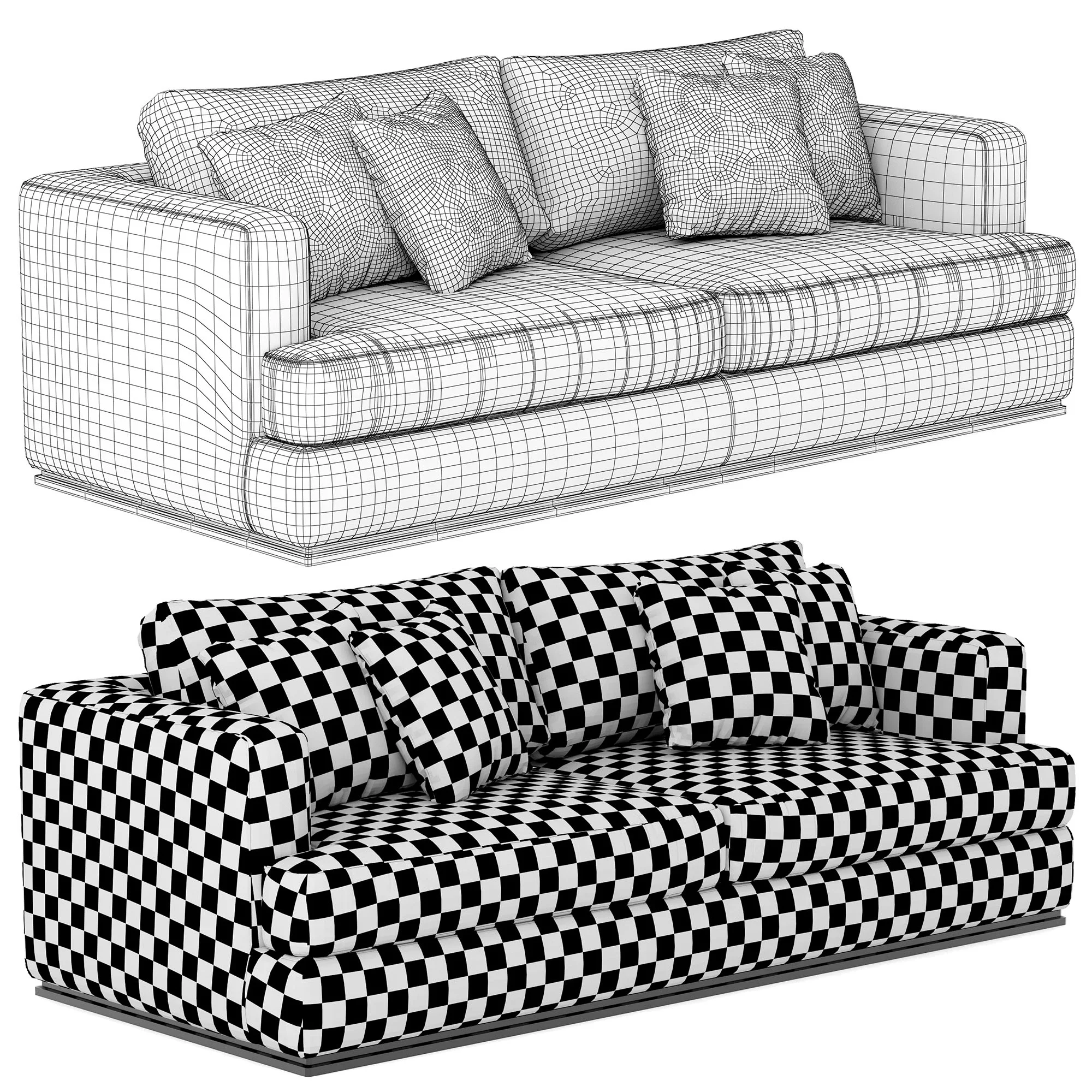 Eichholtz Sofa Hallandale — 3D model preview 9