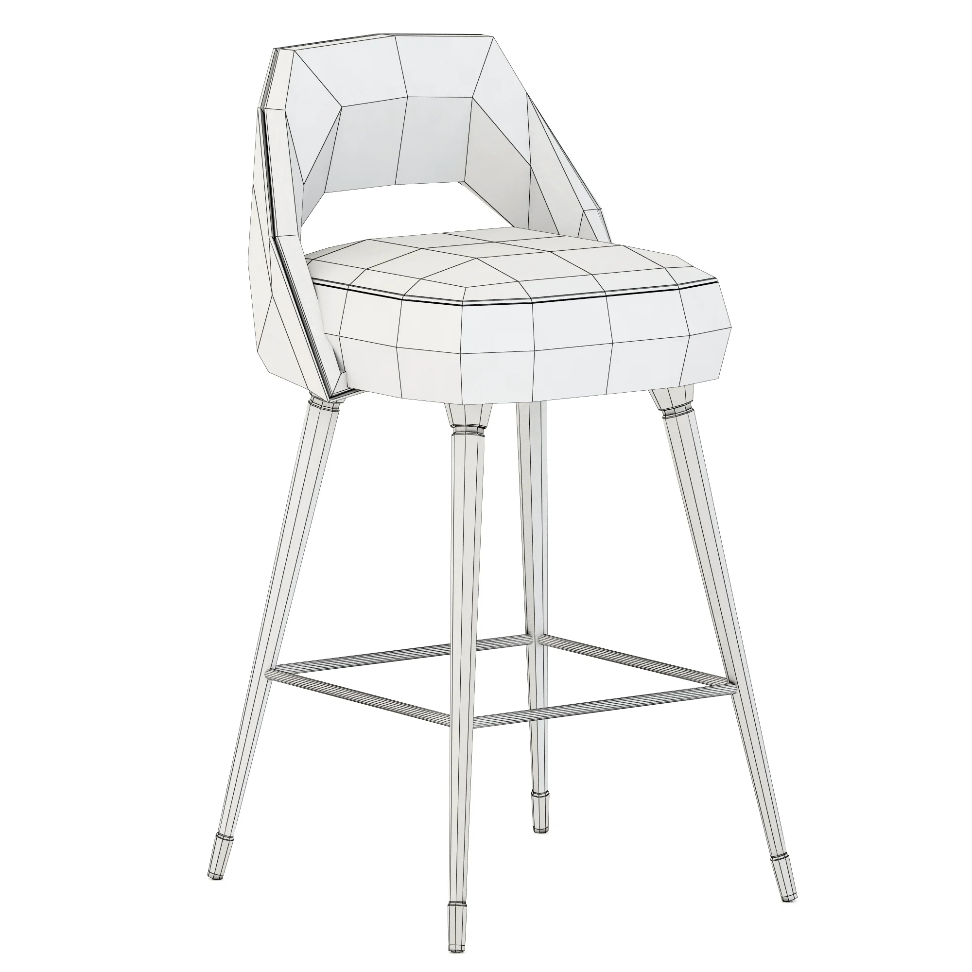 Essential Home Collins Bar Chair — 3D model preview 3