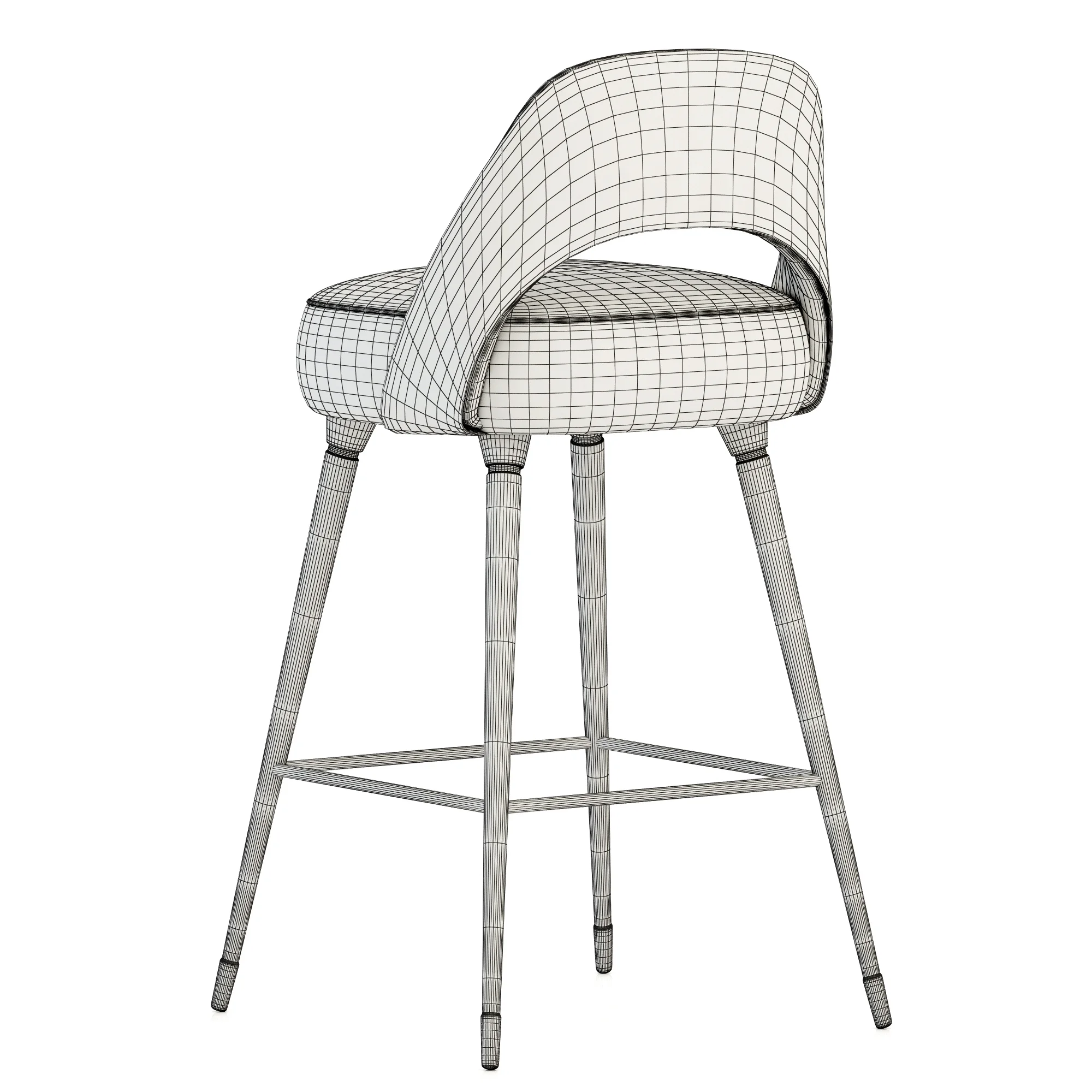 Essential Home Collins Bar Chair — 3D model preview 7