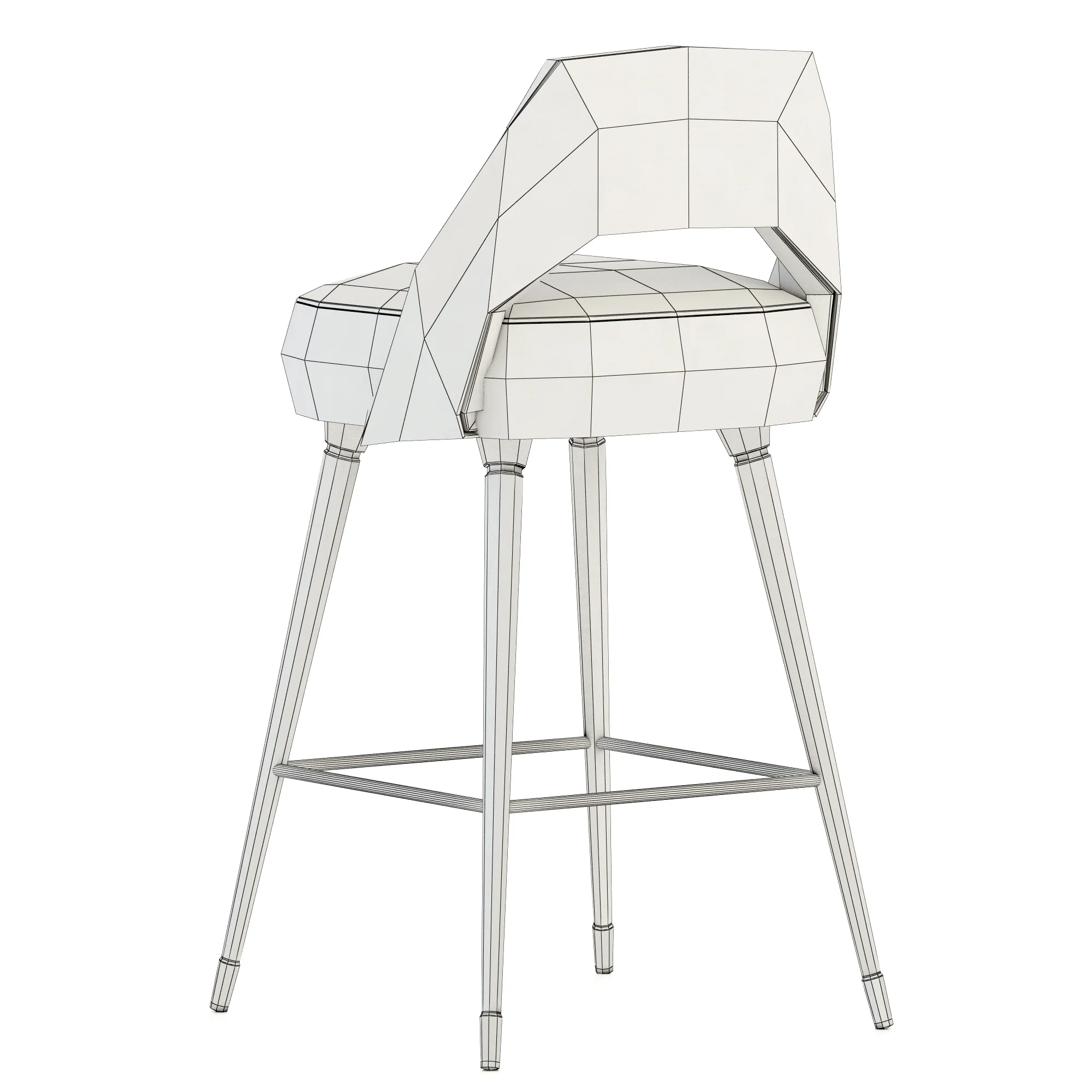 Essential Home Collins Bar Chair — 3D model preview 8