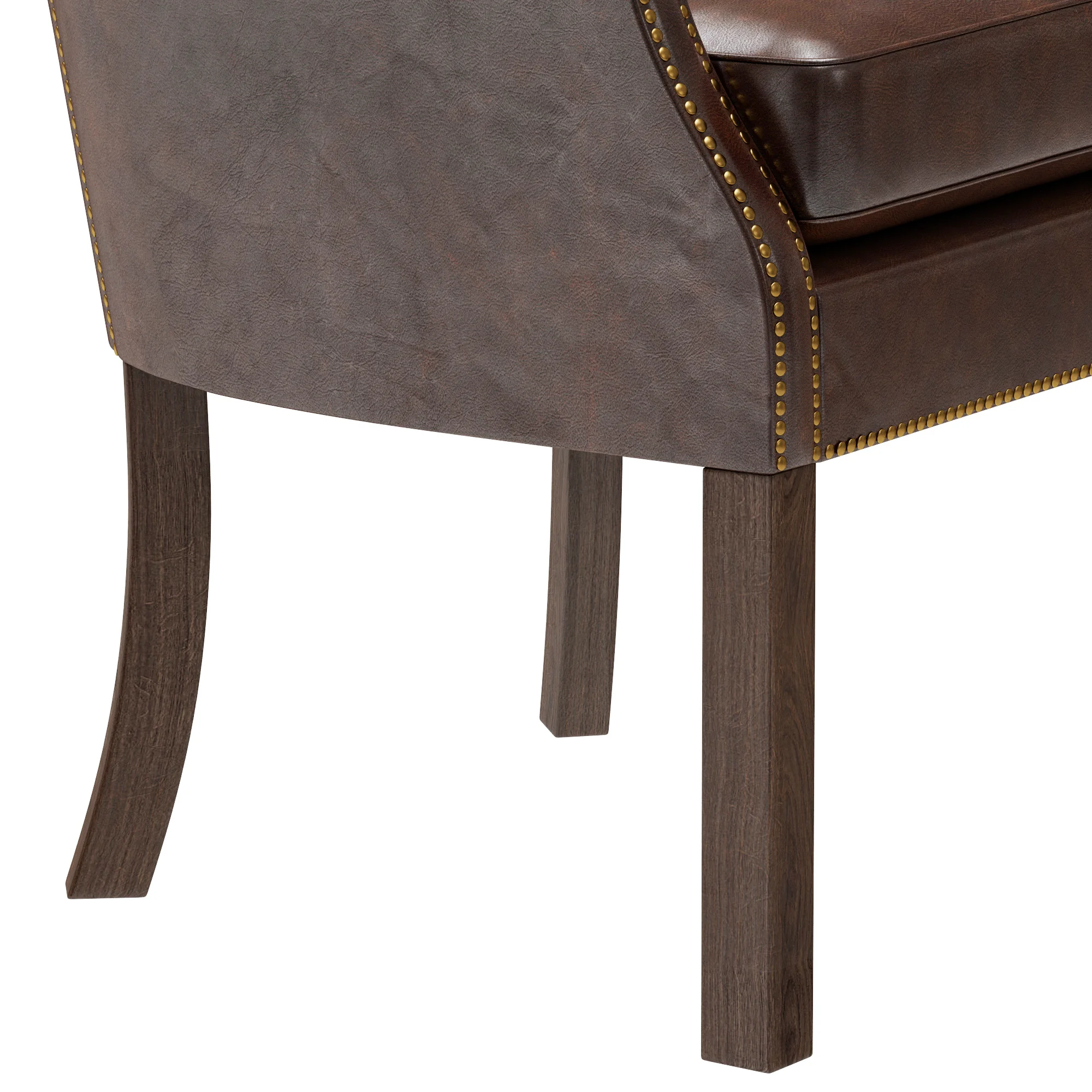Restoration Hardware Professor'S Leather Armchair With Nailheads — 3D model preview 5
