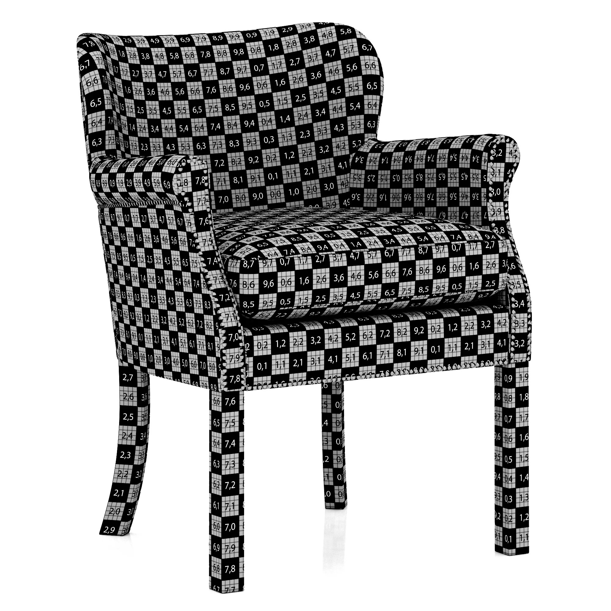 Restoration Hardware Professor'S Leather Armchair With Nailheads — 3D model preview 9