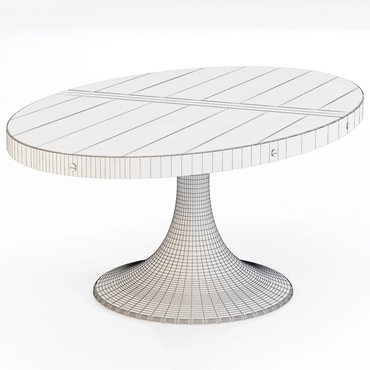 Restoration Hardware Aero Oval Dining Table — 3D model preview 5