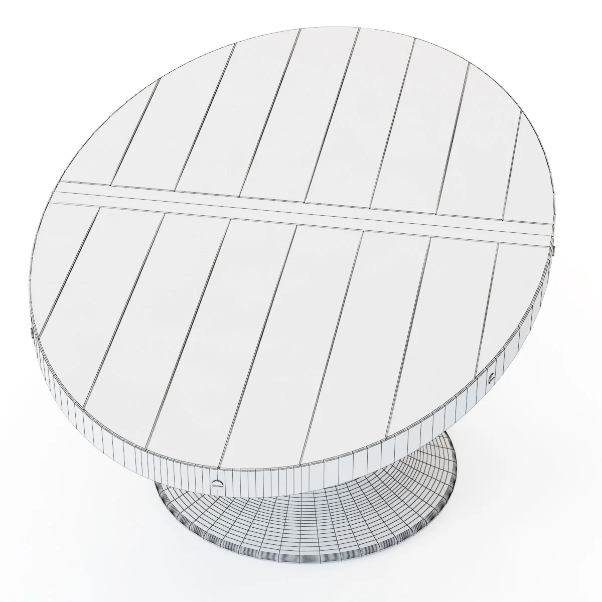 Restoration Hardware Aero Oval Dining Table — 3D model preview 7