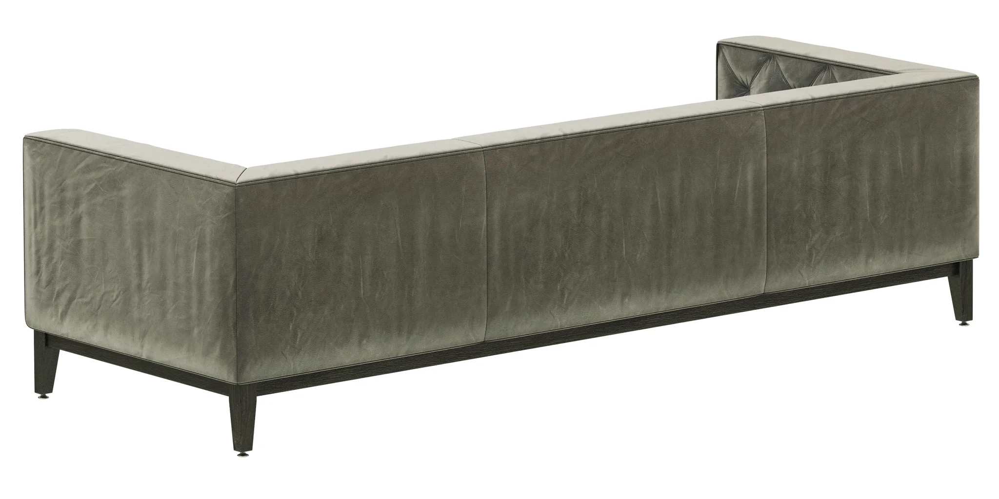 Restoration Hardware Italia Tufted Shelter Arm Leather Sofa — 3D model preview 5