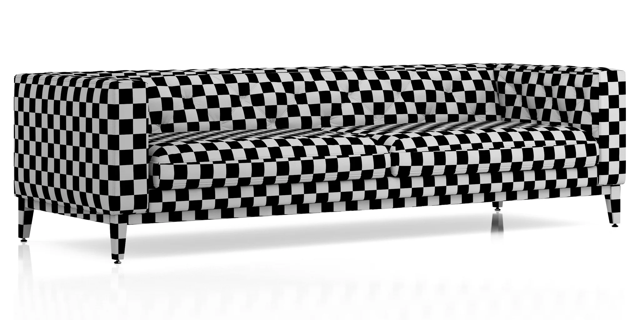 Restoration Hardware Italia Tufted Shelter Arm Leather Sofa — 3D model preview 11