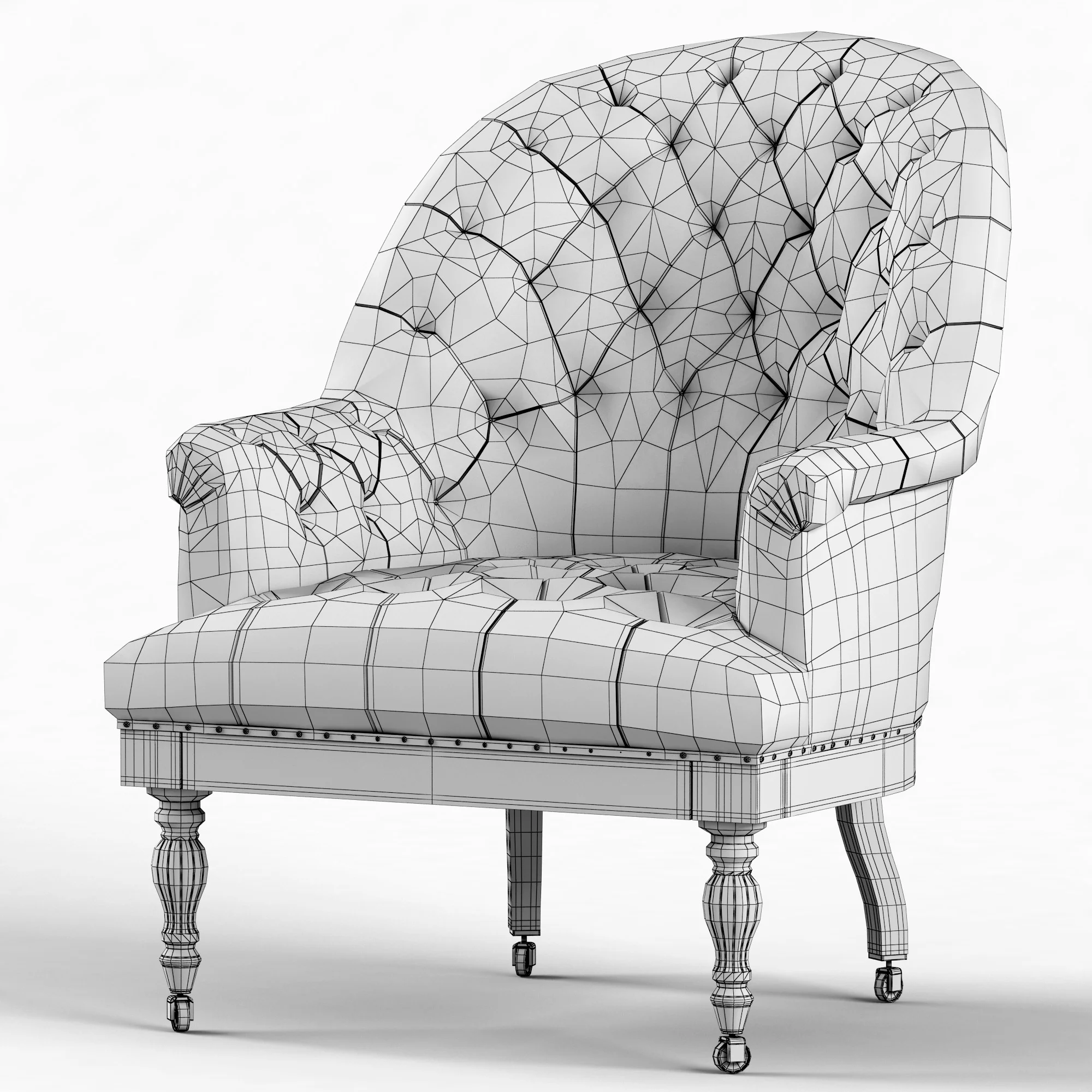 Restoration Hardware Vallette Chair — 3D model preview 7