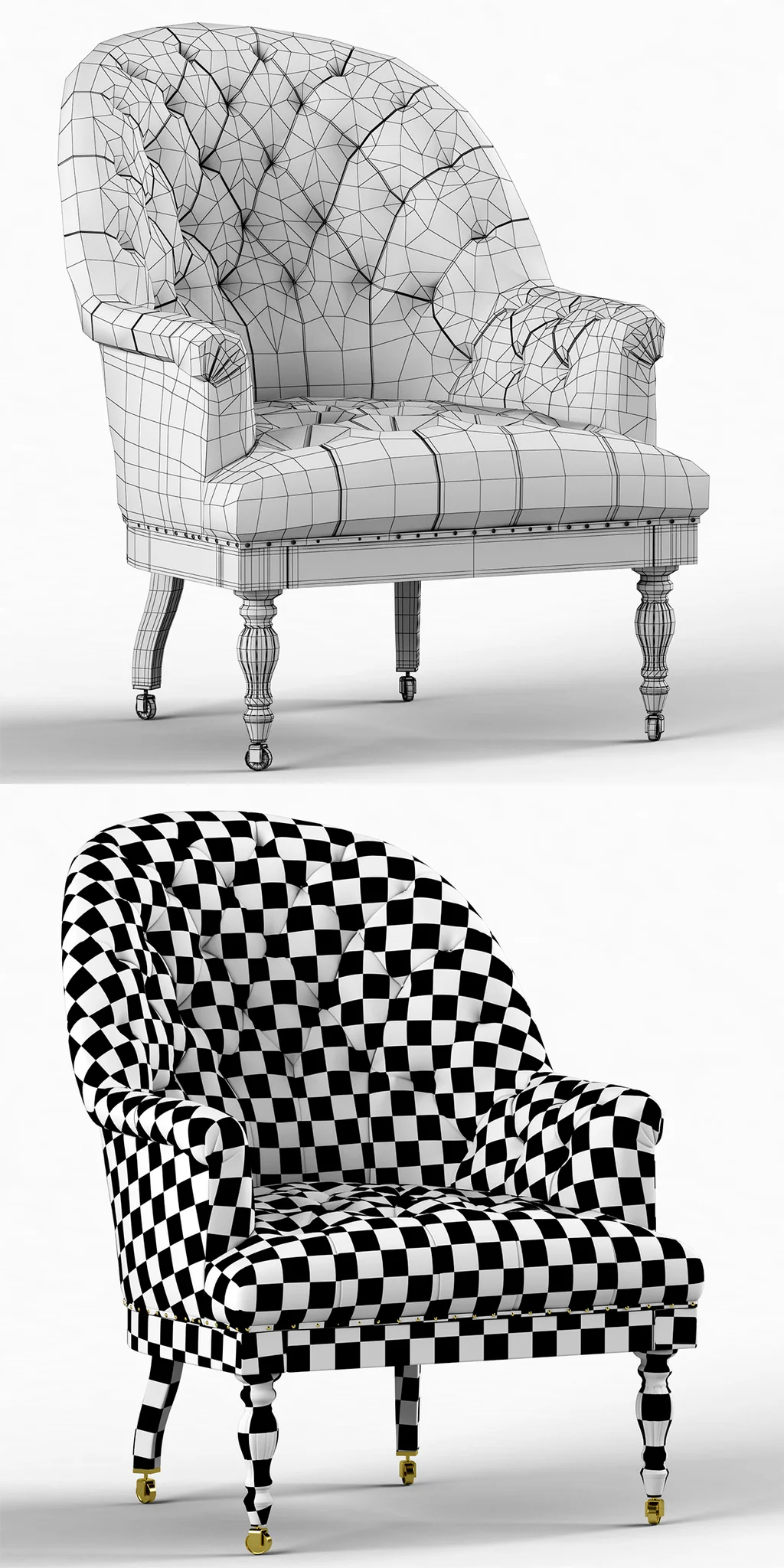 Restoration Hardware Vallette Chair — 3D model preview 9
