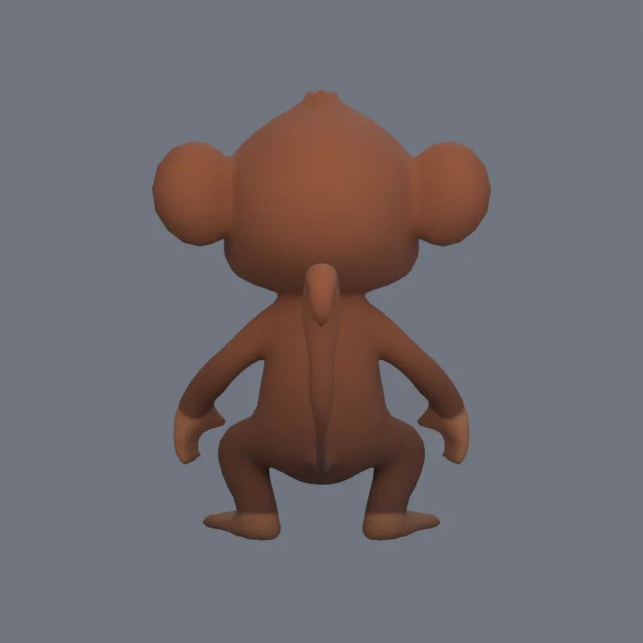 Stylized Animal Monkey, 3D model preview 4