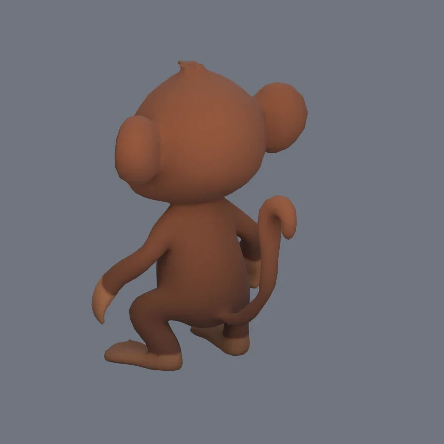 Stylized Animal Monkey, 3D model preview 6