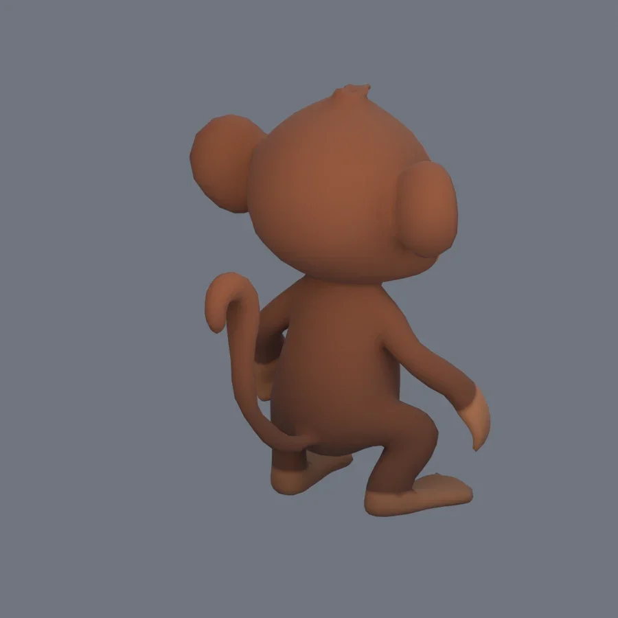 Stylized Animal Monkey, 3D model preview 7