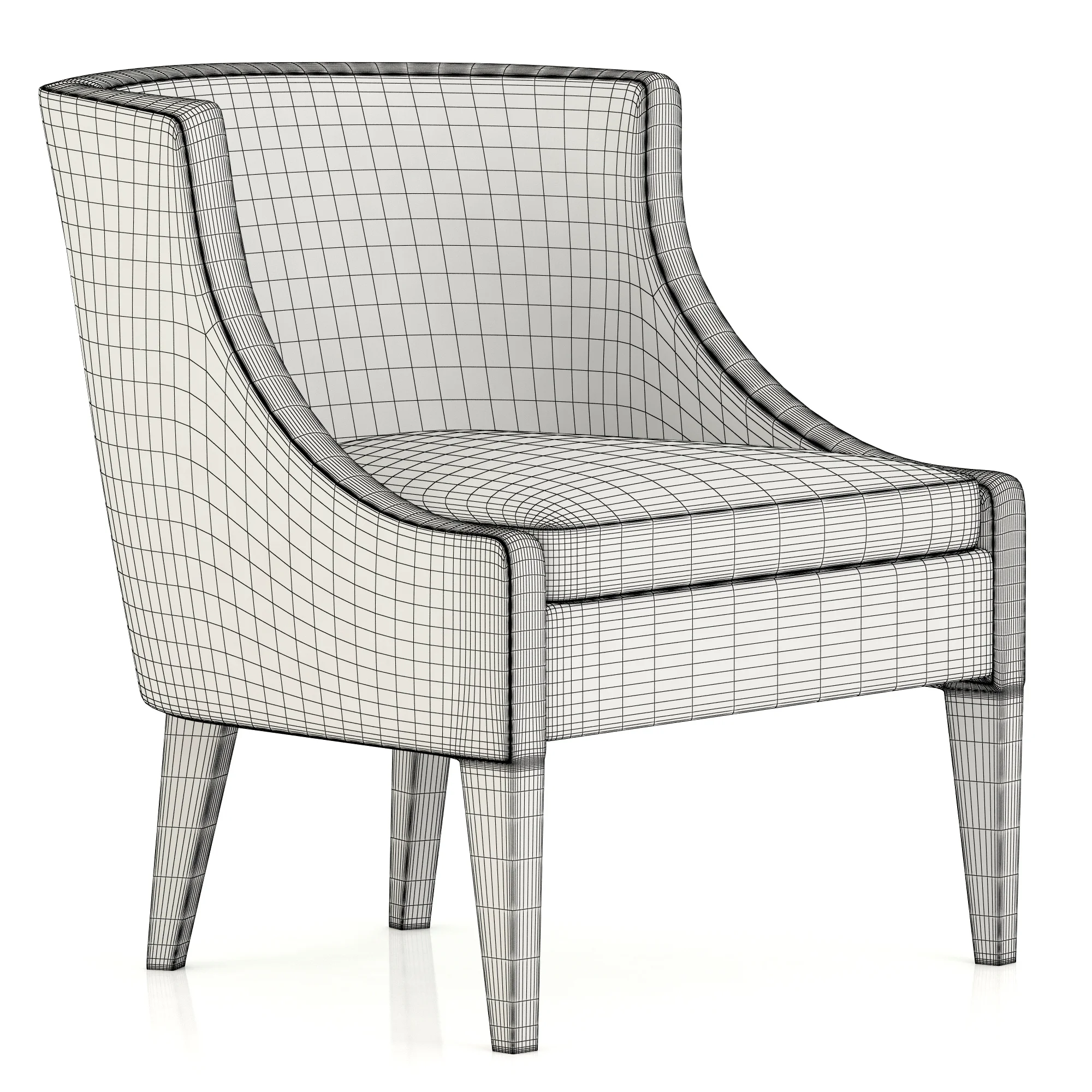Koket Chignon Chair, 3D model preview 2