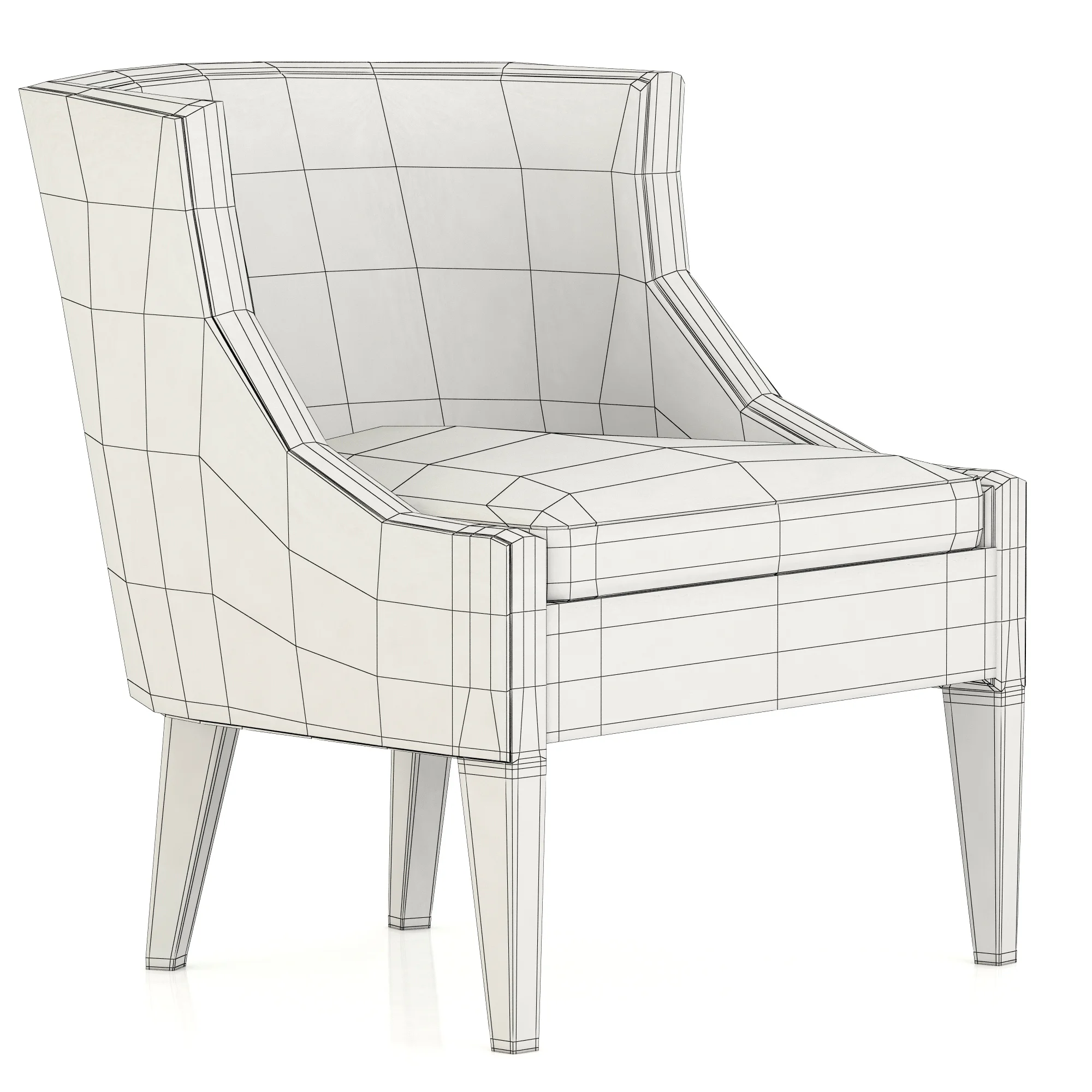 Koket Chignon Chair, 3D model preview 3