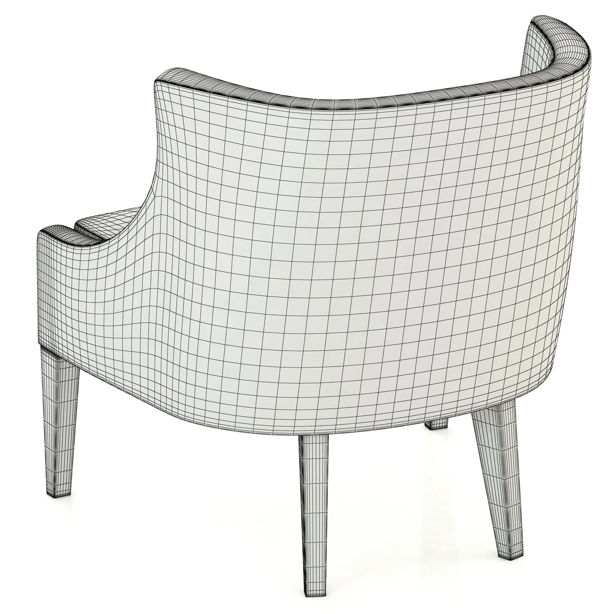 Koket Chignon Chair, 3D model preview 6