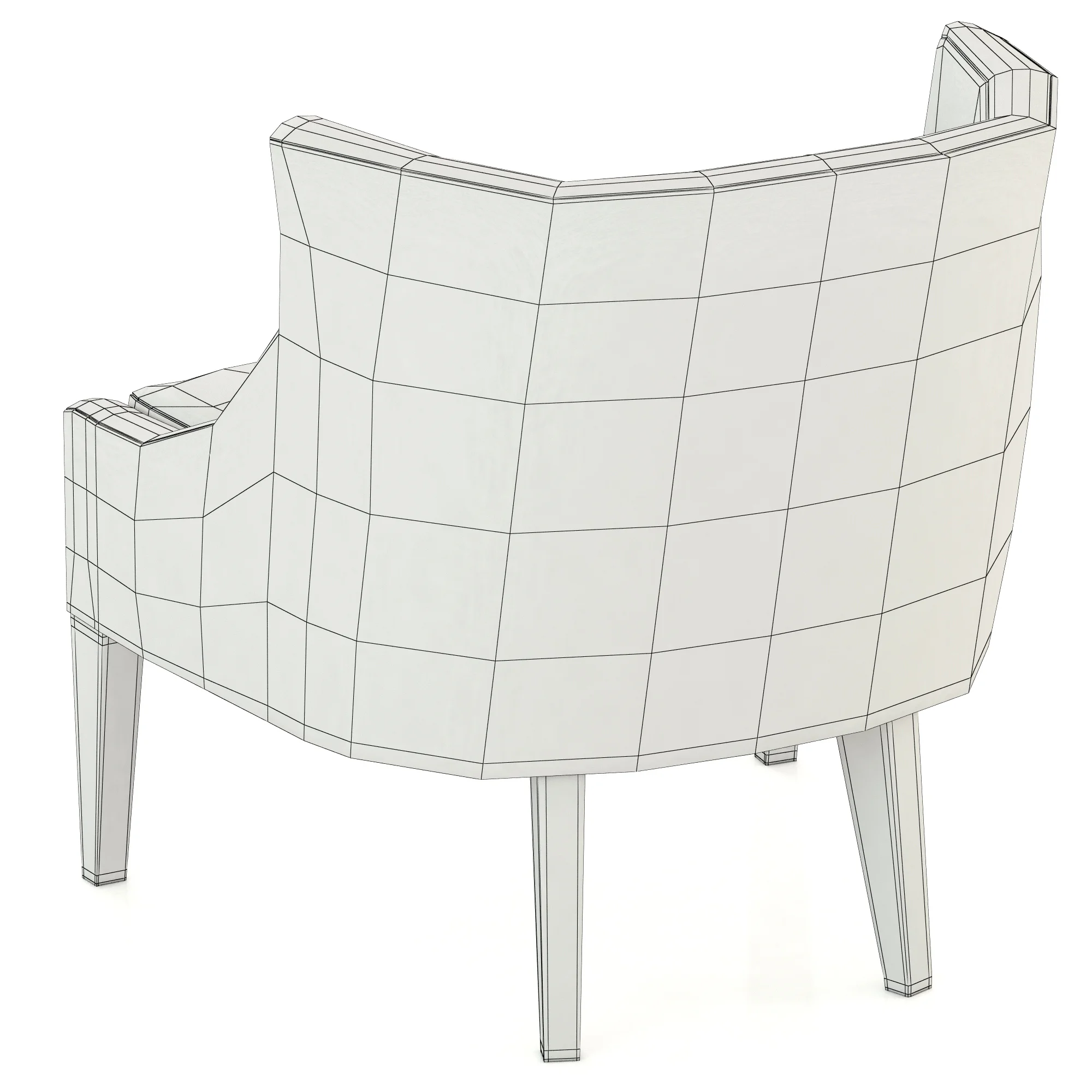 Koket Chignon Chair, 3D model preview 7