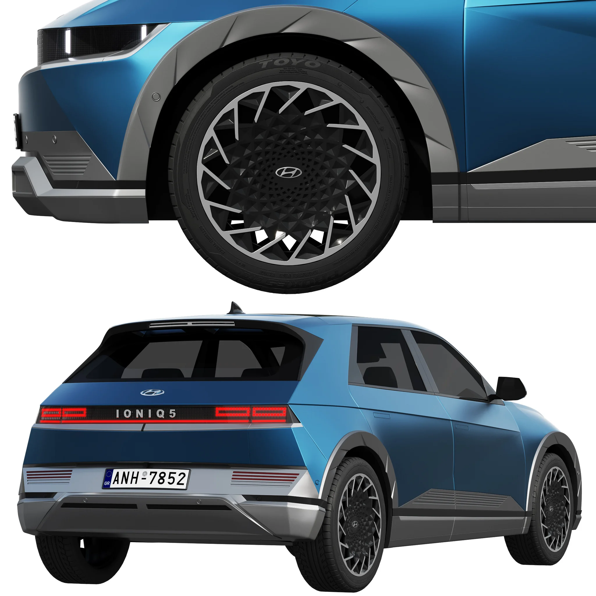 Hyundai Ioniq 5 2022, 3D model preview 2