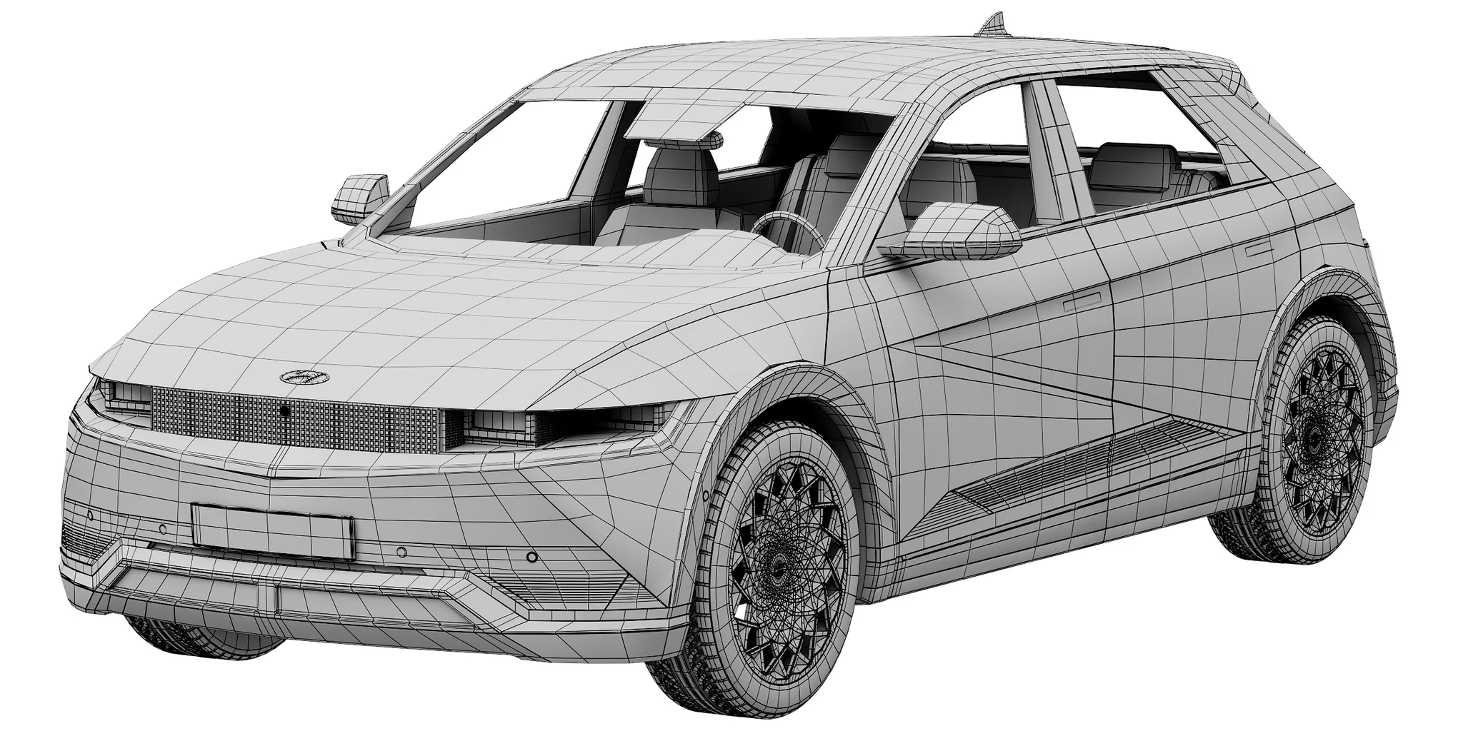 Hyundai Ioniq 5 2022, 3D model preview 12