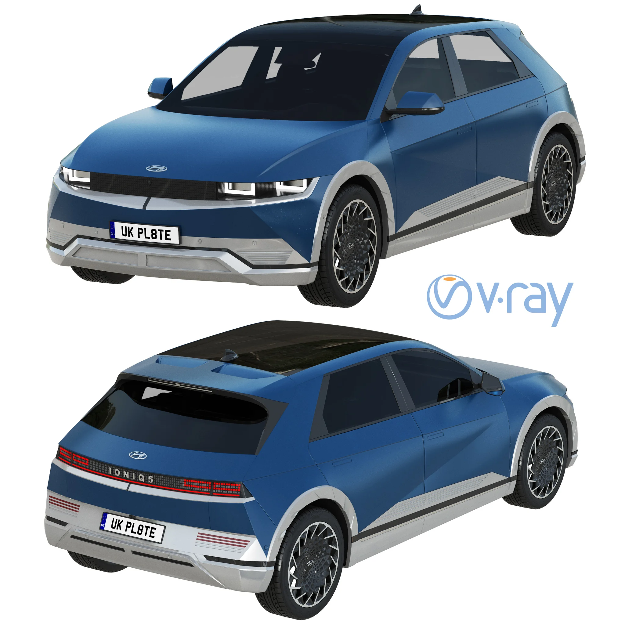 Hyundai Ioniq 5 2022, 3D model preview 14