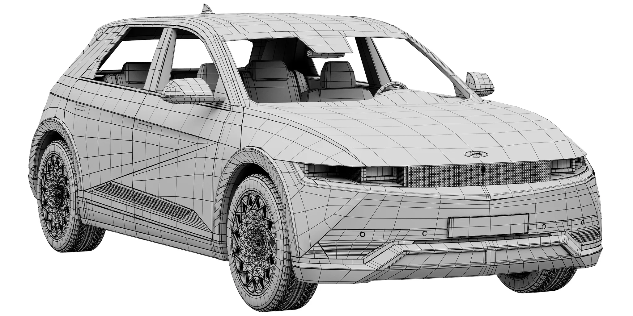 Hyundai Ioniq 5 2022, 3D model preview 17