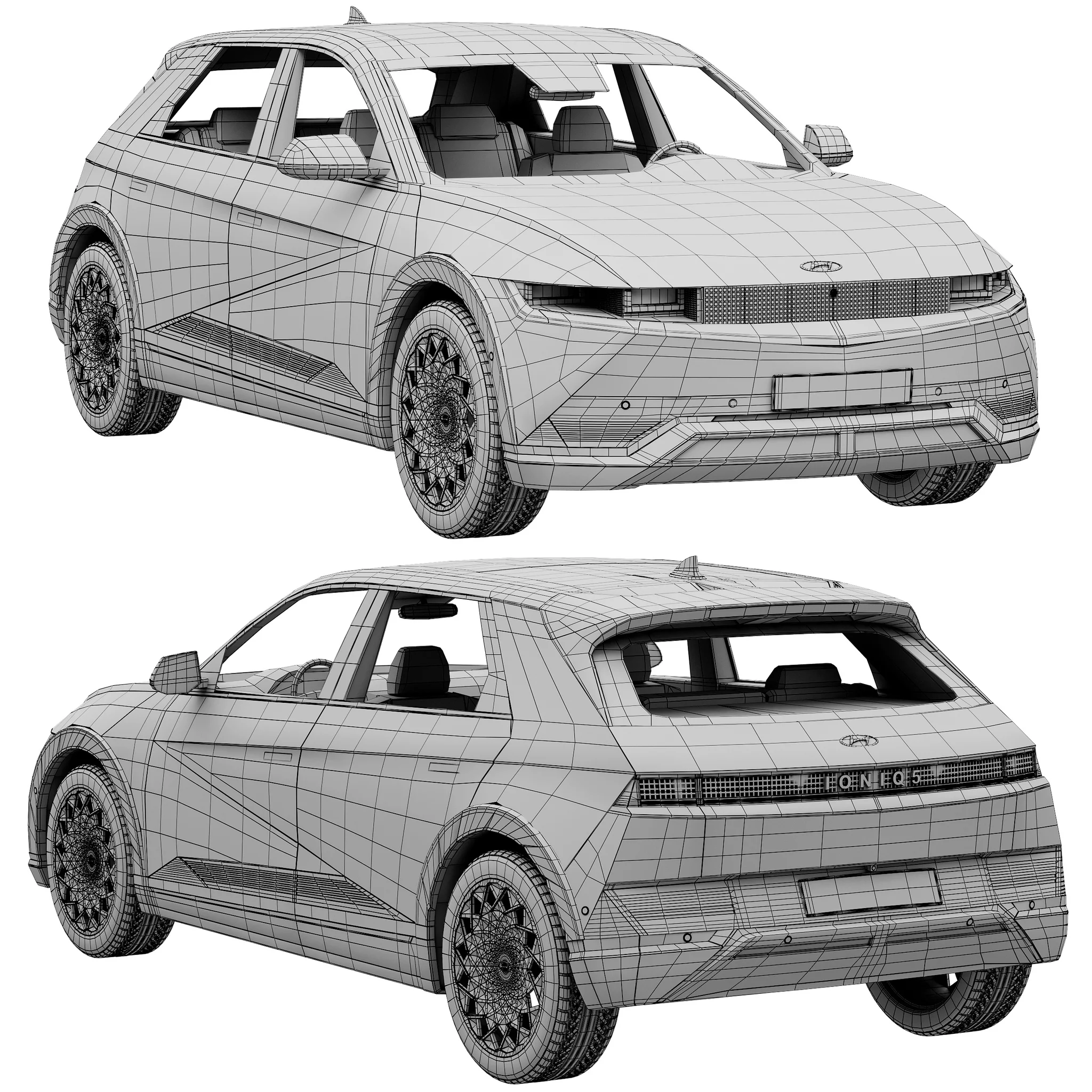 Hyundai Ioniq 5 2022, 3D model preview 18