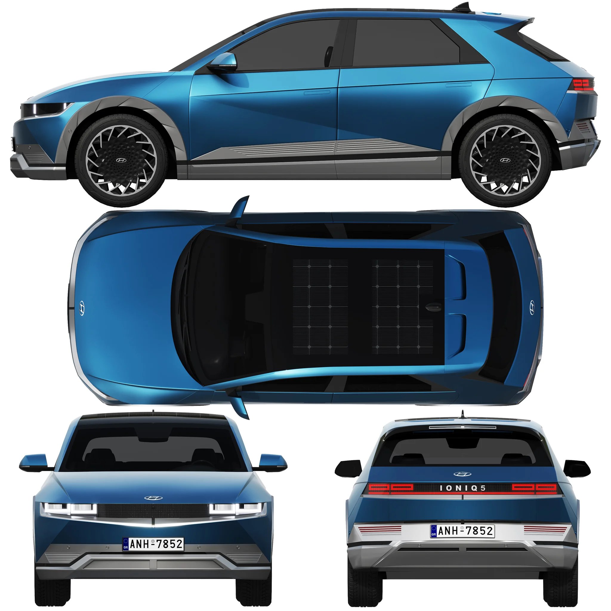Hyundai Ioniq 5 2022, 3D model preview 28