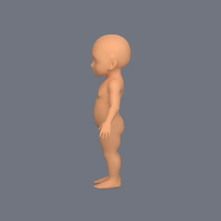 Basemesh Child 5, 3D model preview 3