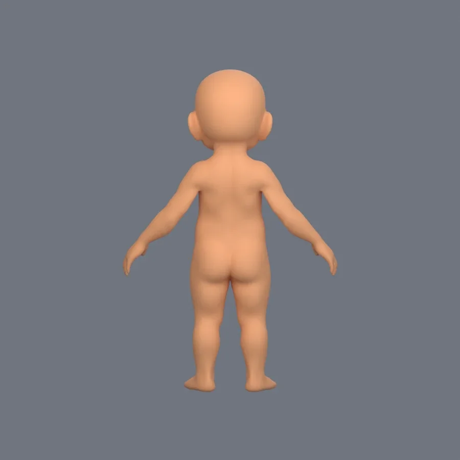 Basemesh Child 5, 3D model preview 4
