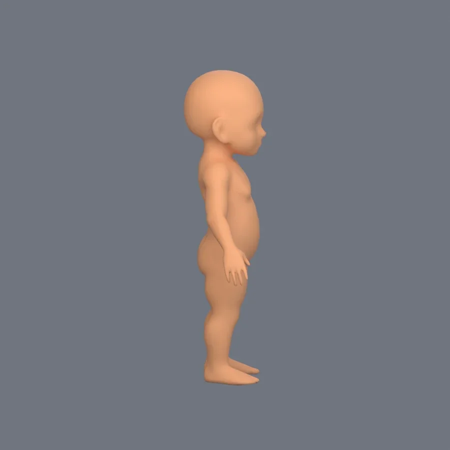 Basemesh Child 5, 3D model preview 5