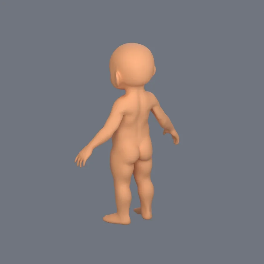 Basemesh Child 5, 3D model preview 6
