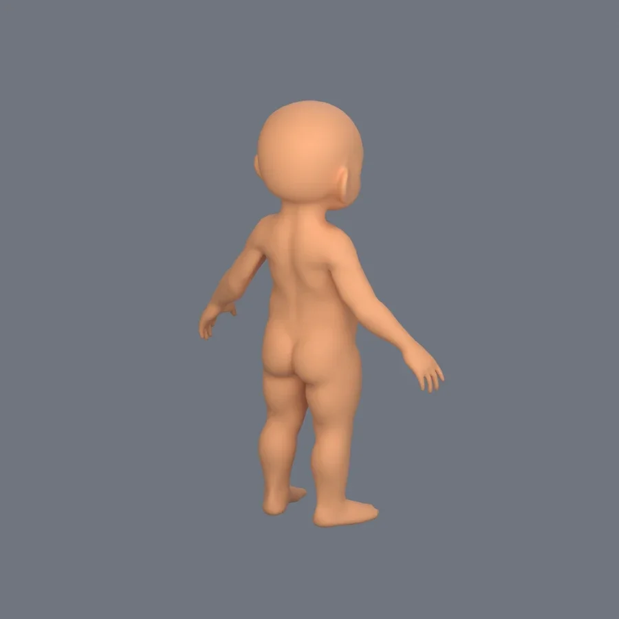 Basemesh Child 5, 3D model preview 7