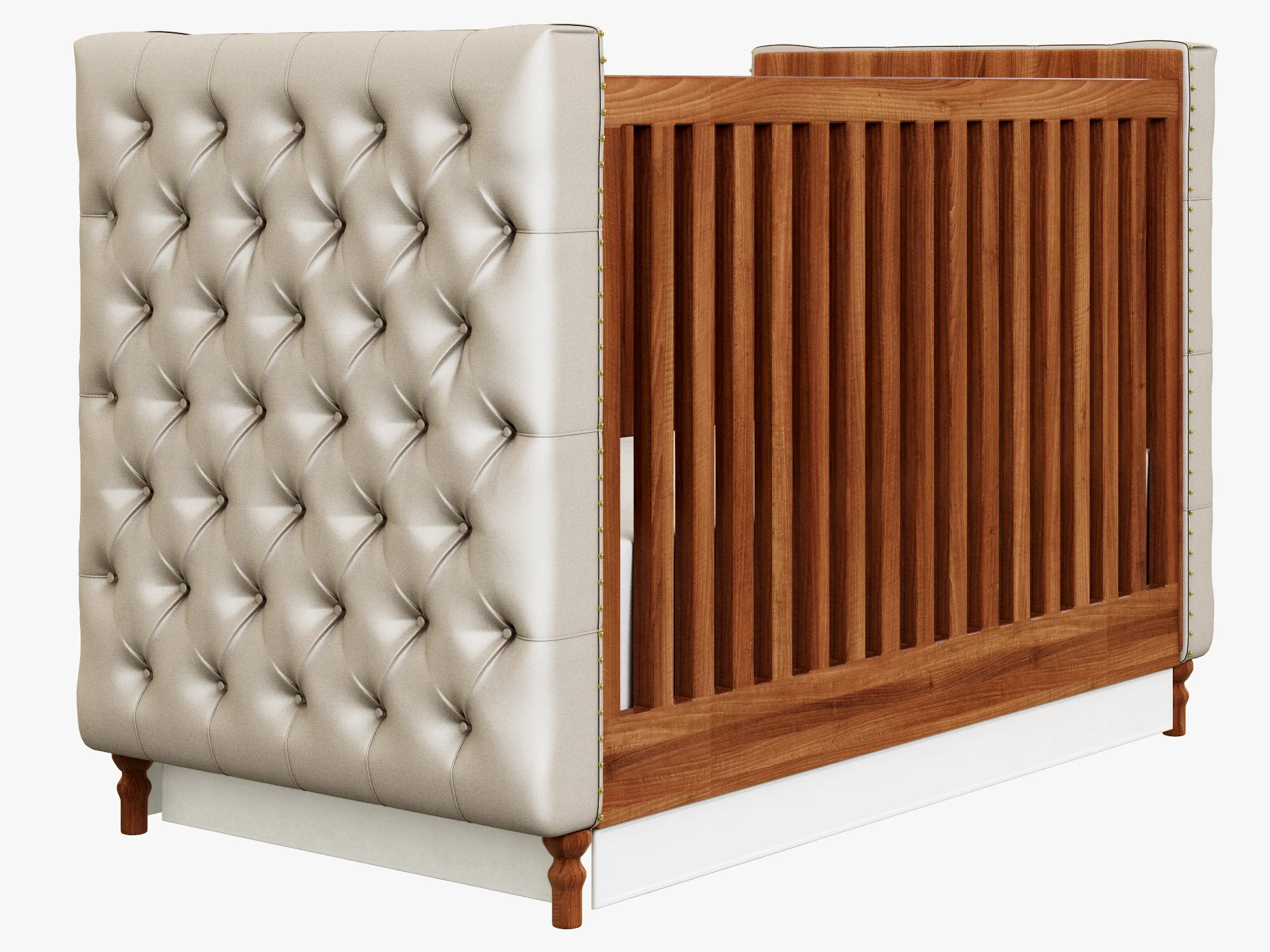 Restoration Hardware Chesterfield Tufted Crib 2 — 3D model preview 1