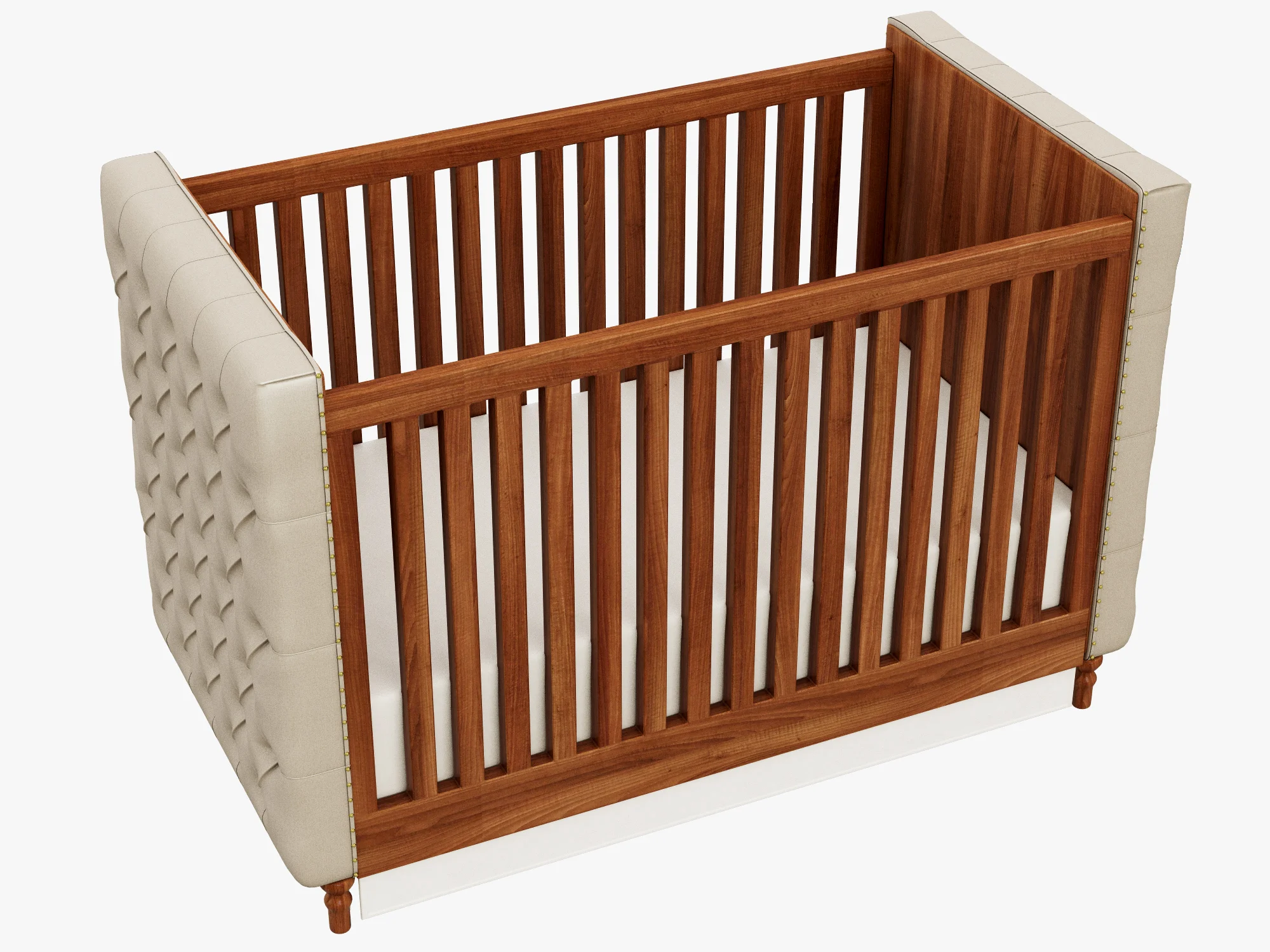 Restoration Hardware Chesterfield Tufted Crib 2 — 3D model preview 2