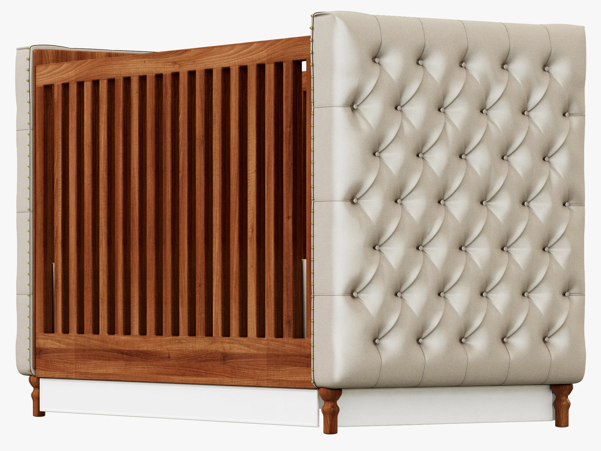 Restoration Hardware Chesterfield Tufted Crib 2 — 3D model preview 4