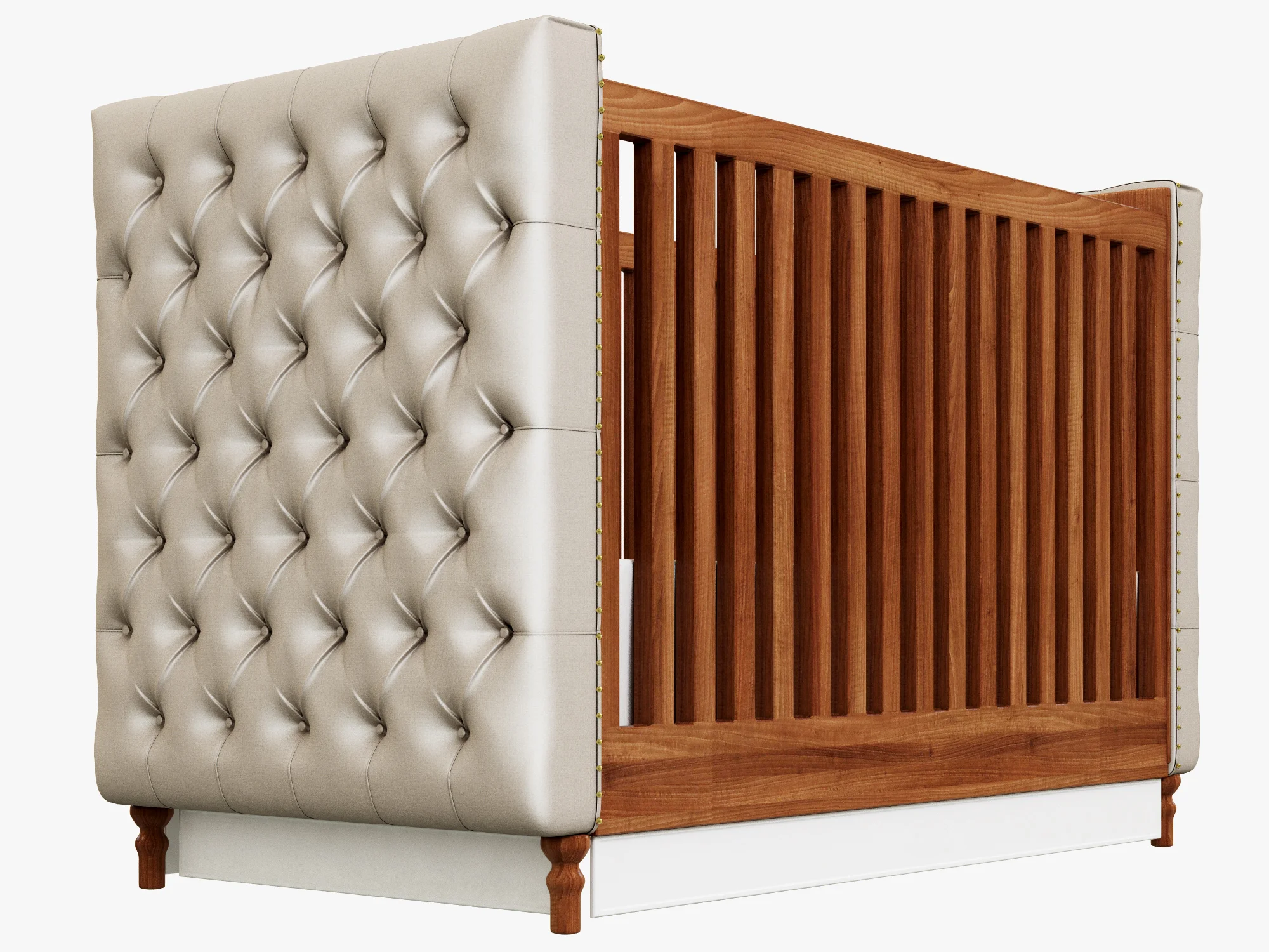 Restoration Hardware Chesterfield Tufted Crib 2 — 3D model preview 5