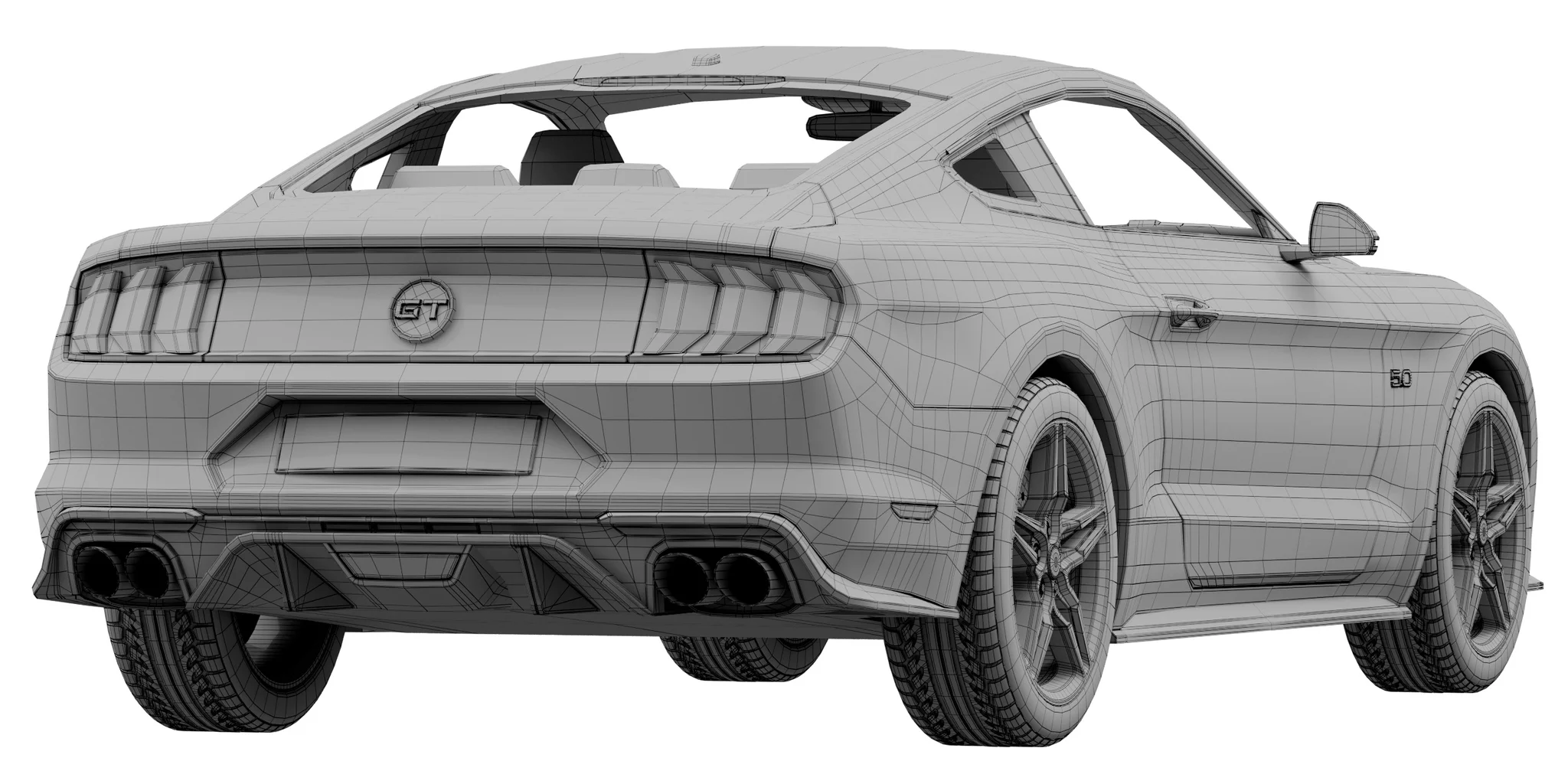 Ford Mustang GT, 3D model preview 9