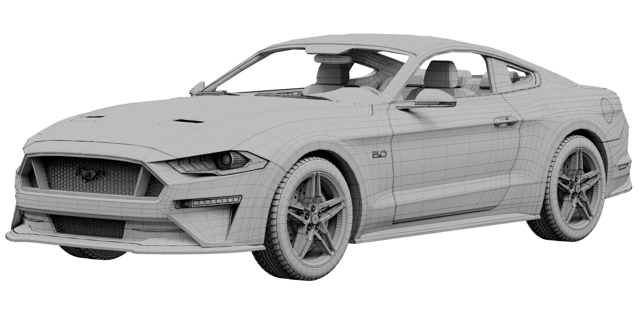 Ford Mustang GT, 3D model preview 13