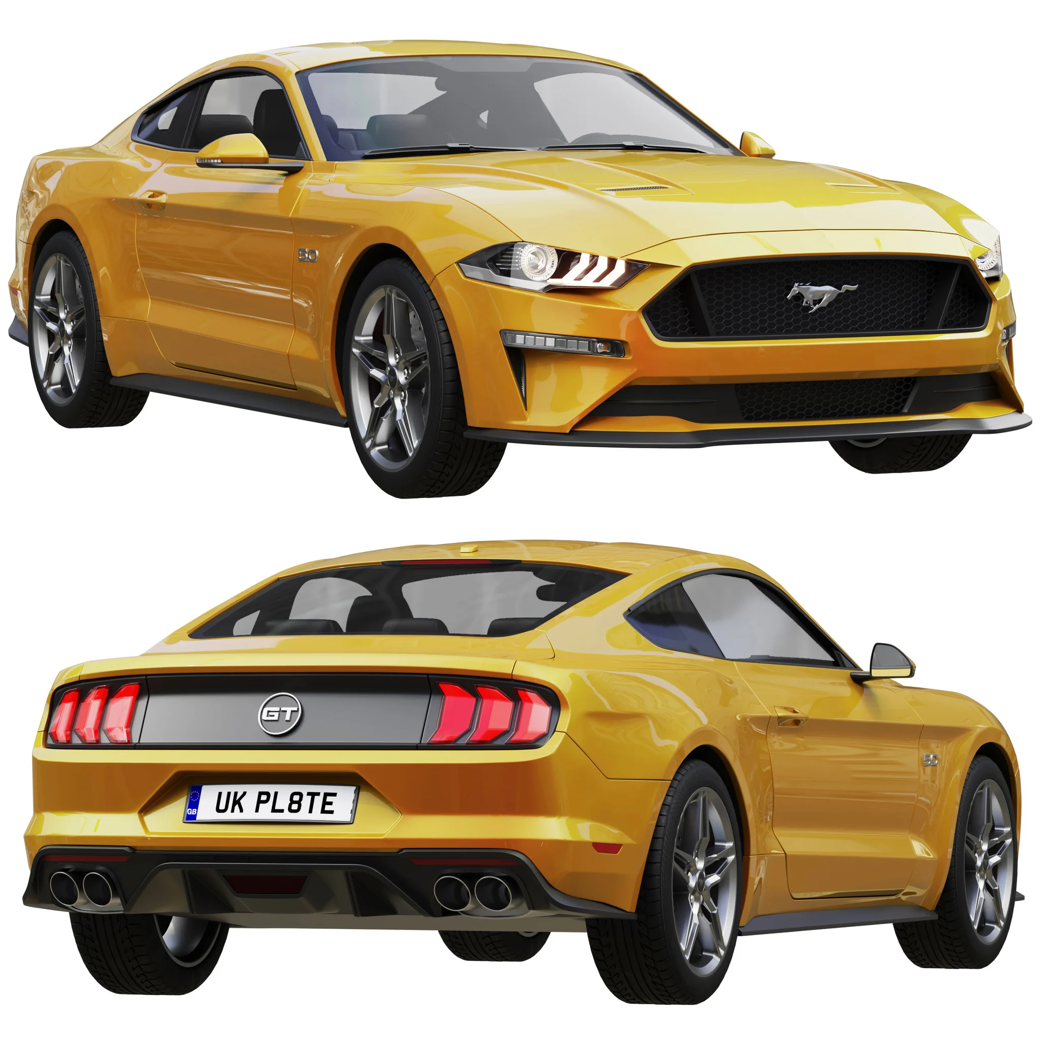 Ford Mustang GT, 3D model preview 17