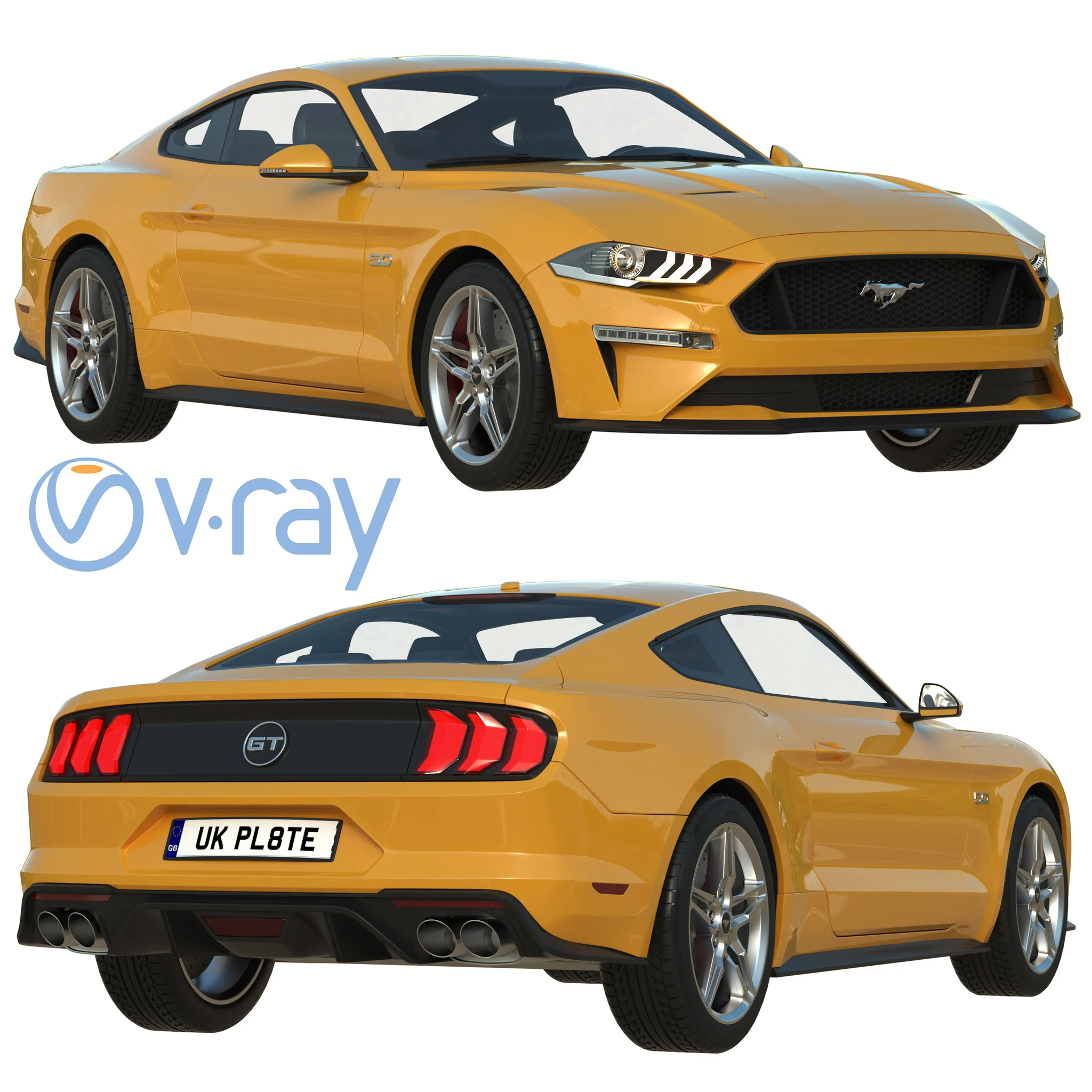 Ford Mustang GT, 3D model preview 23