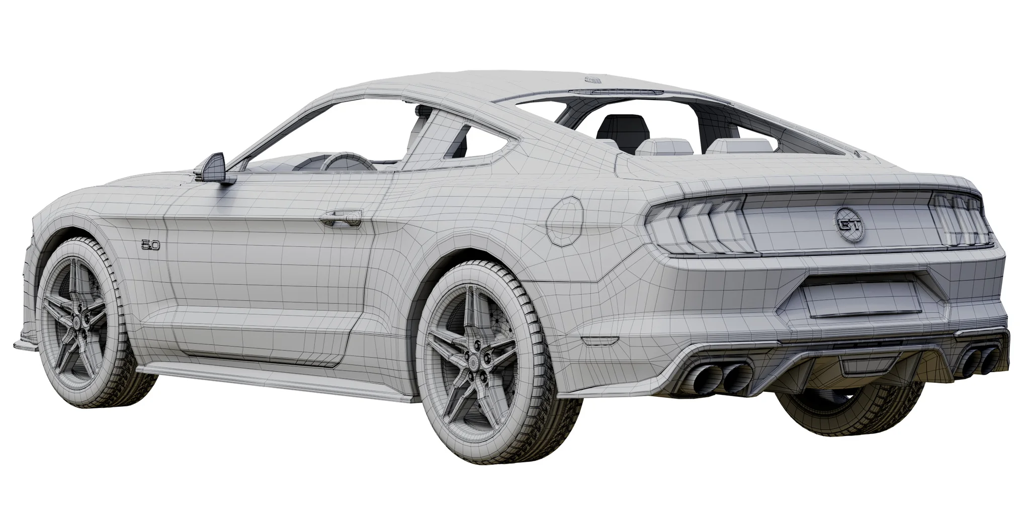 Ford Mustang GT, 3D model preview 25