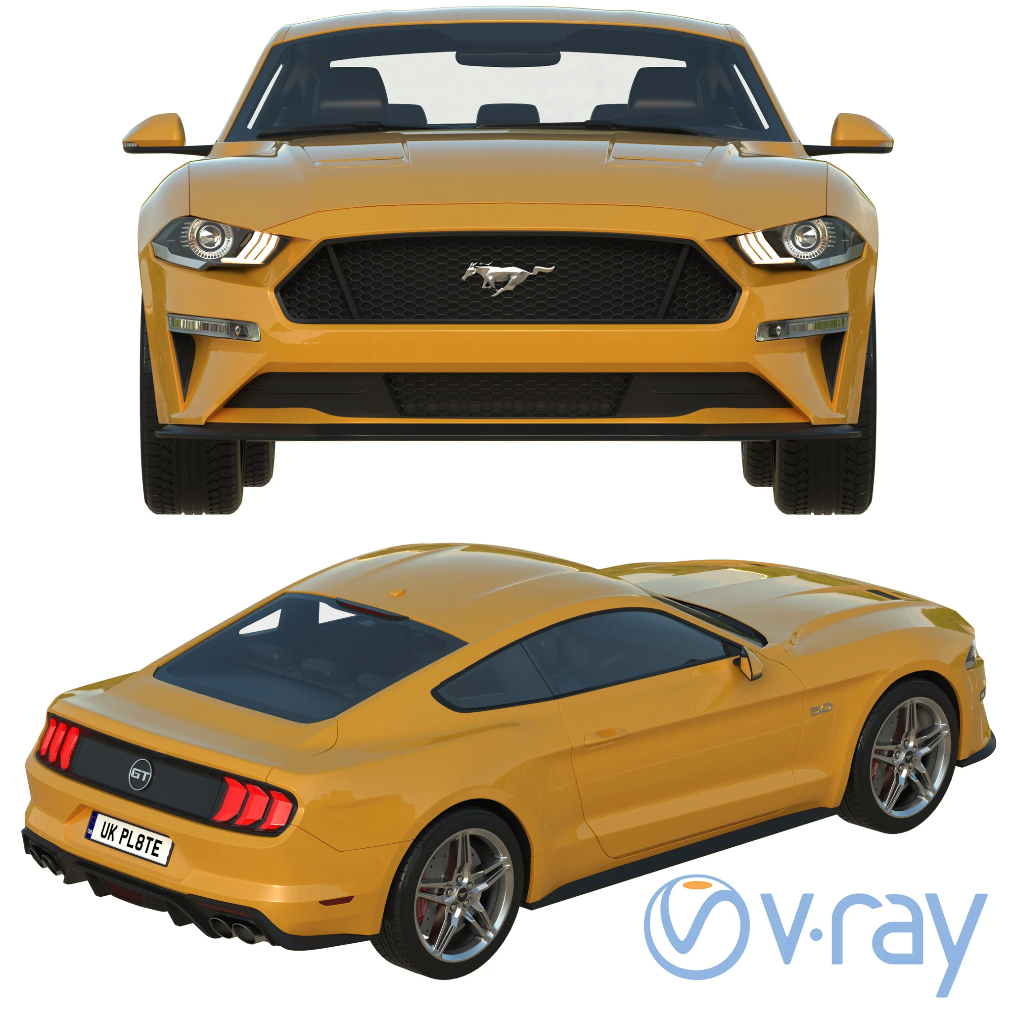 Ford Mustang GT, 3D model preview 34