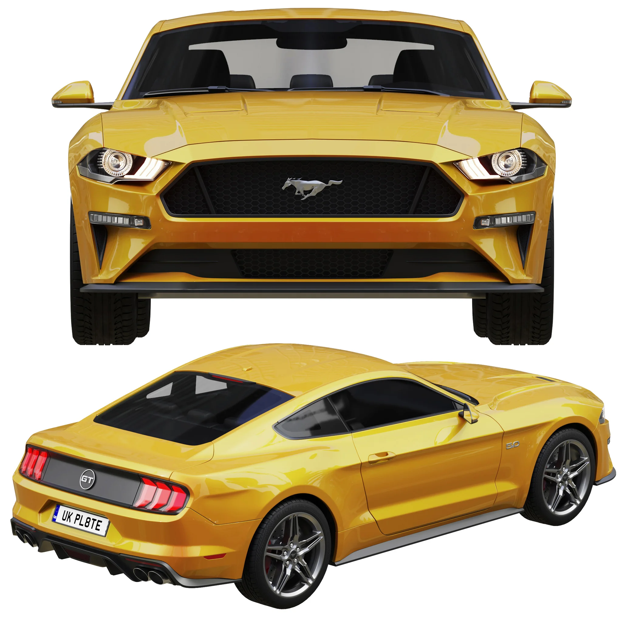 Ford Mustang GT, 3D model preview 37