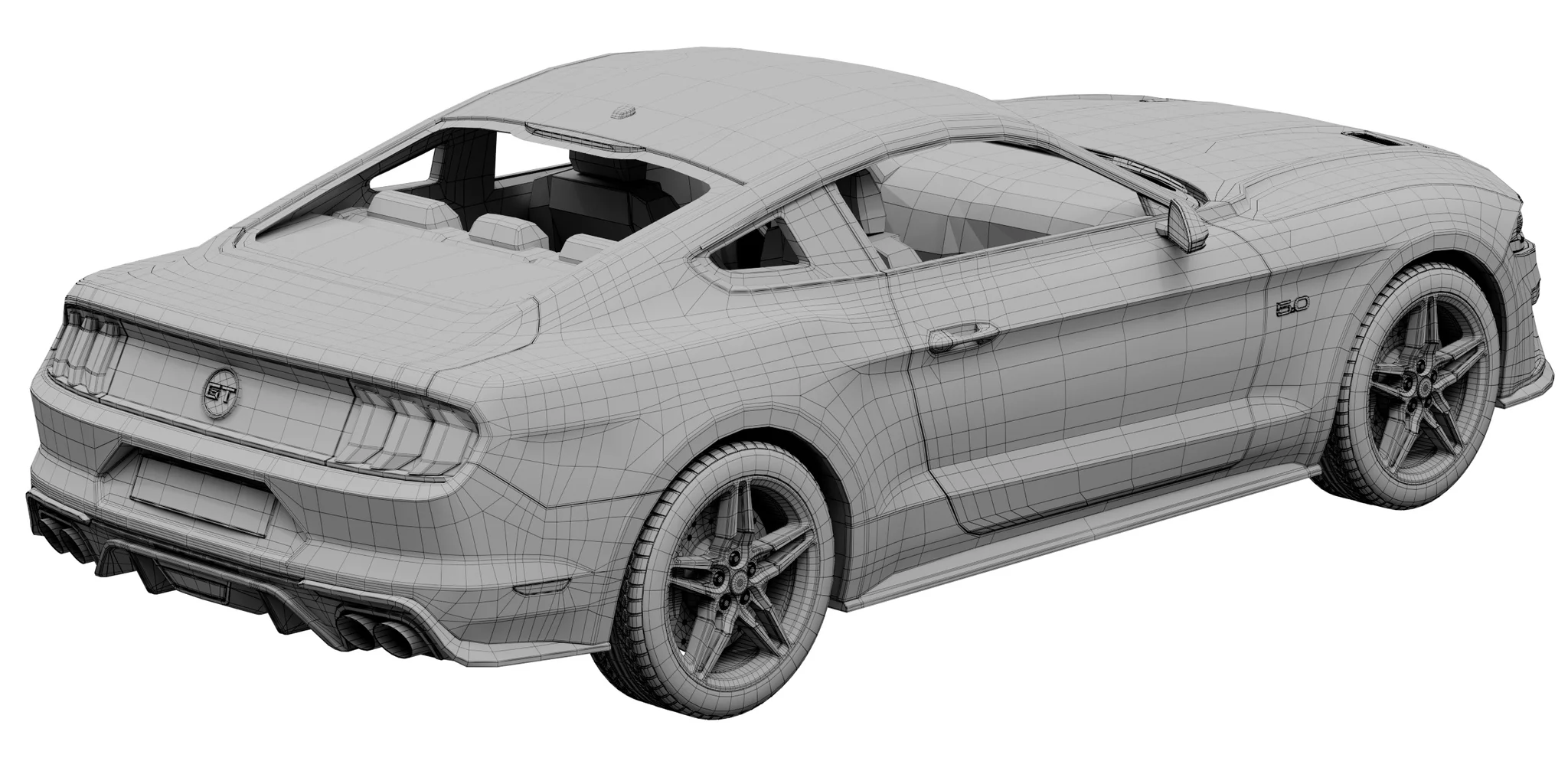 Ford Mustang GT, 3D model preview 38