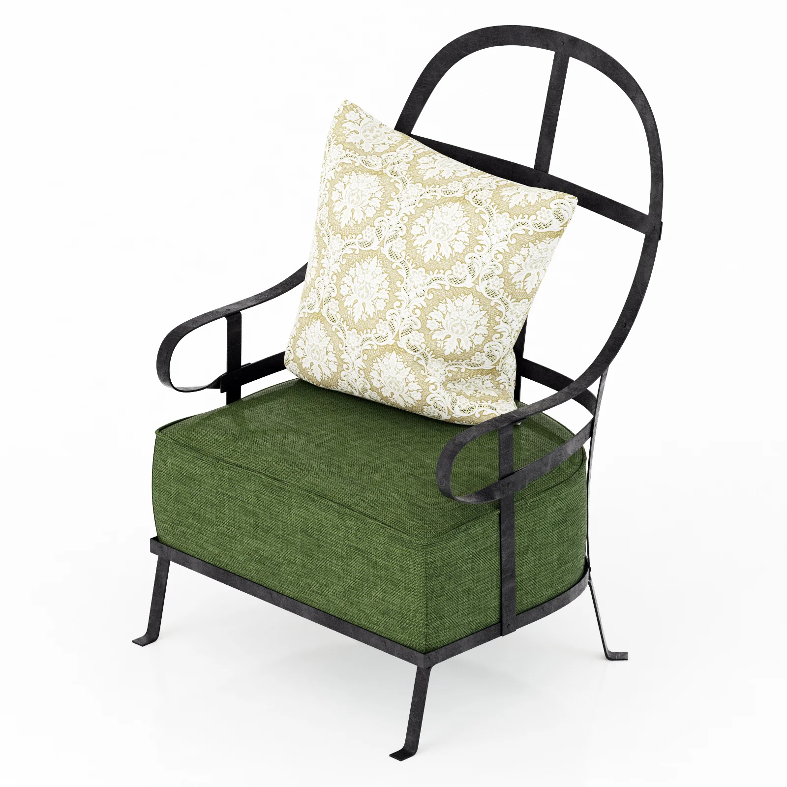 Baxter Chassis Armchair — 3D model preview 6