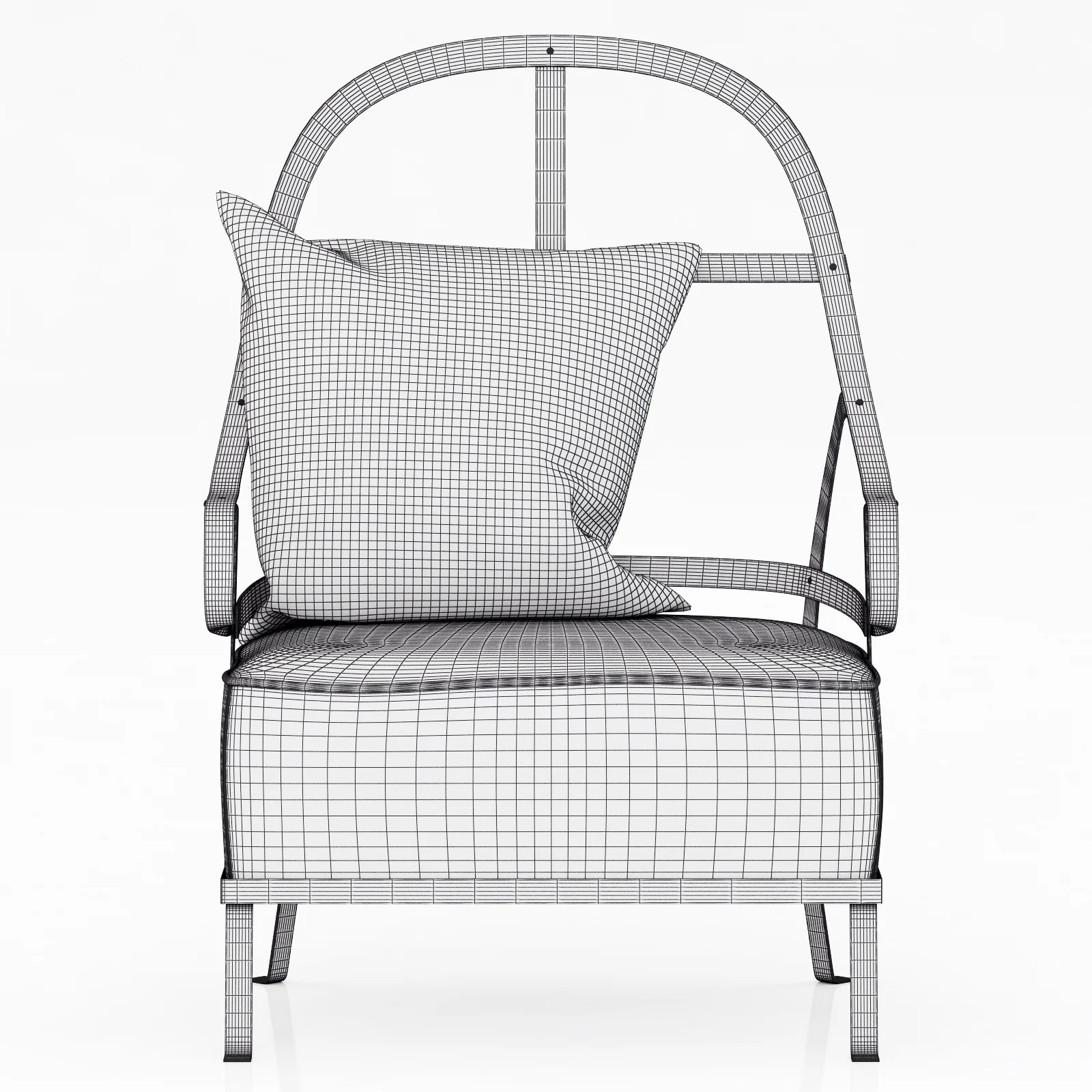 Baxter Chassis Armchair — 3D model preview 9