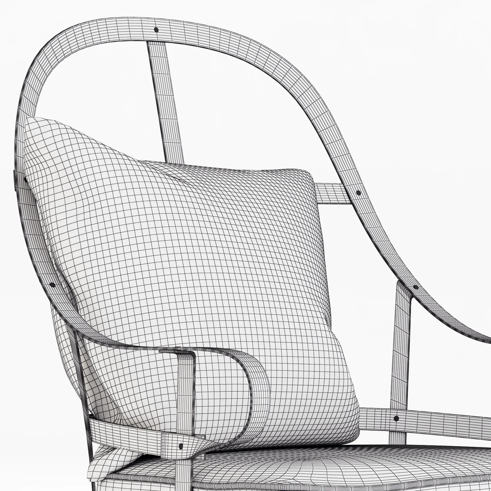 Baxter Chassis Armchair — 3D model preview 11