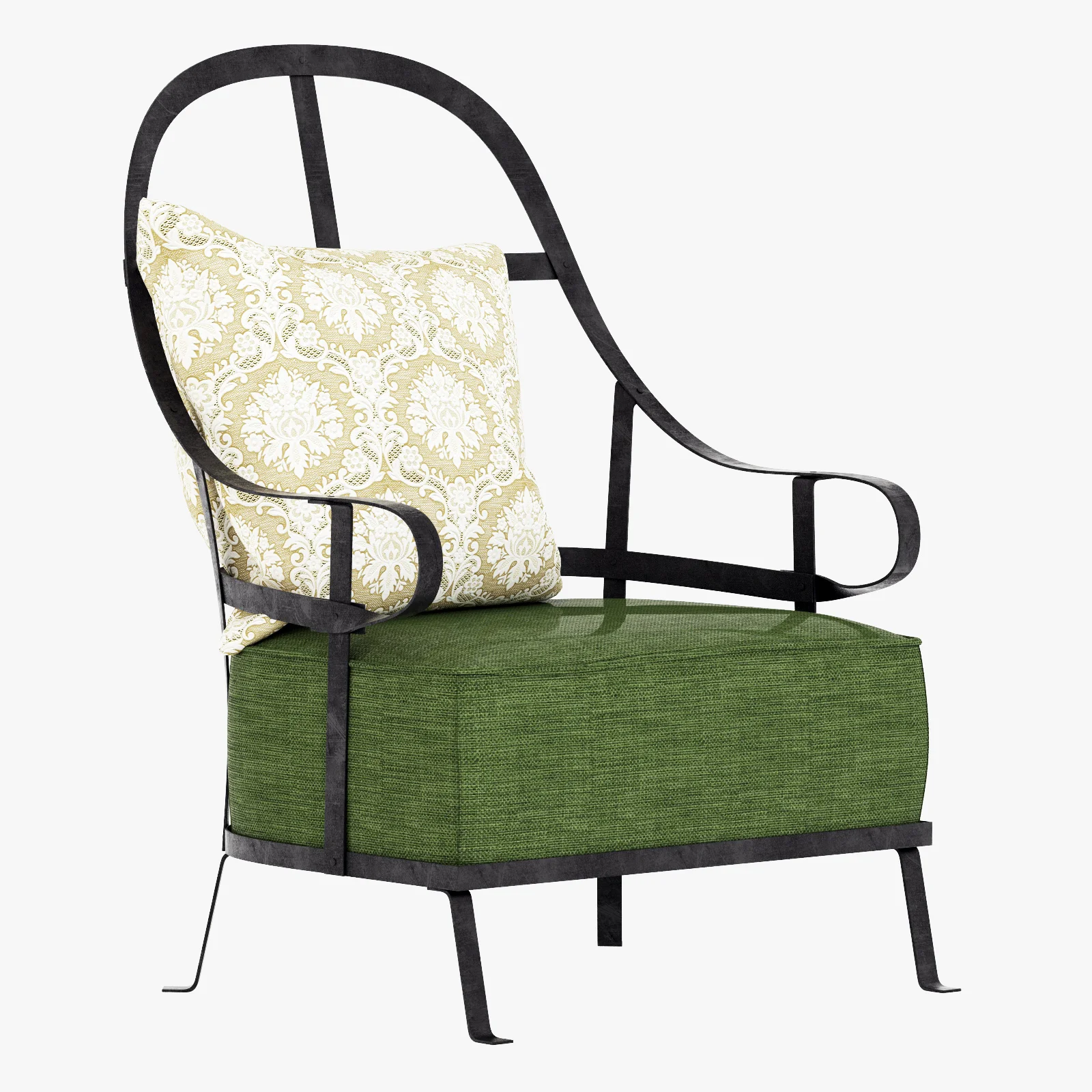 Baxter Chassis Armchair — 3D model preview 12
