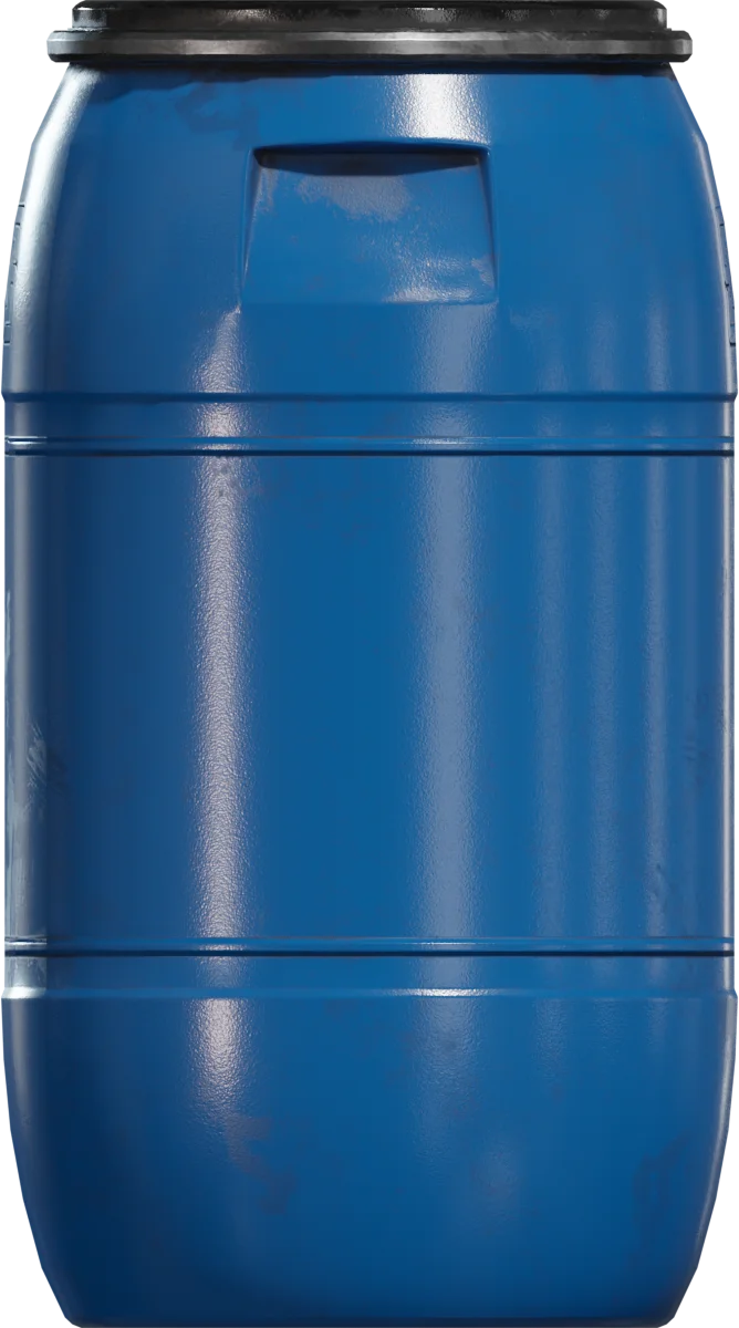 Weathered Red Explosive Barrel, 3D model preview 2