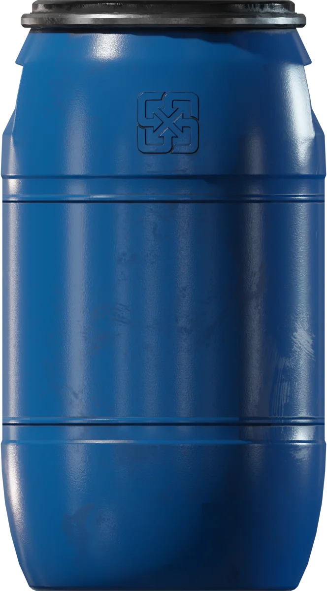 Weathered Red Explosive Barrel, 3D model preview 3