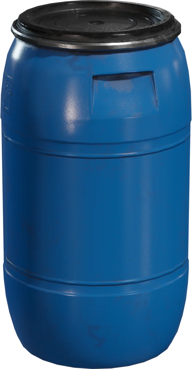 Weathered Red Explosive Barrel, 3D model preview 5