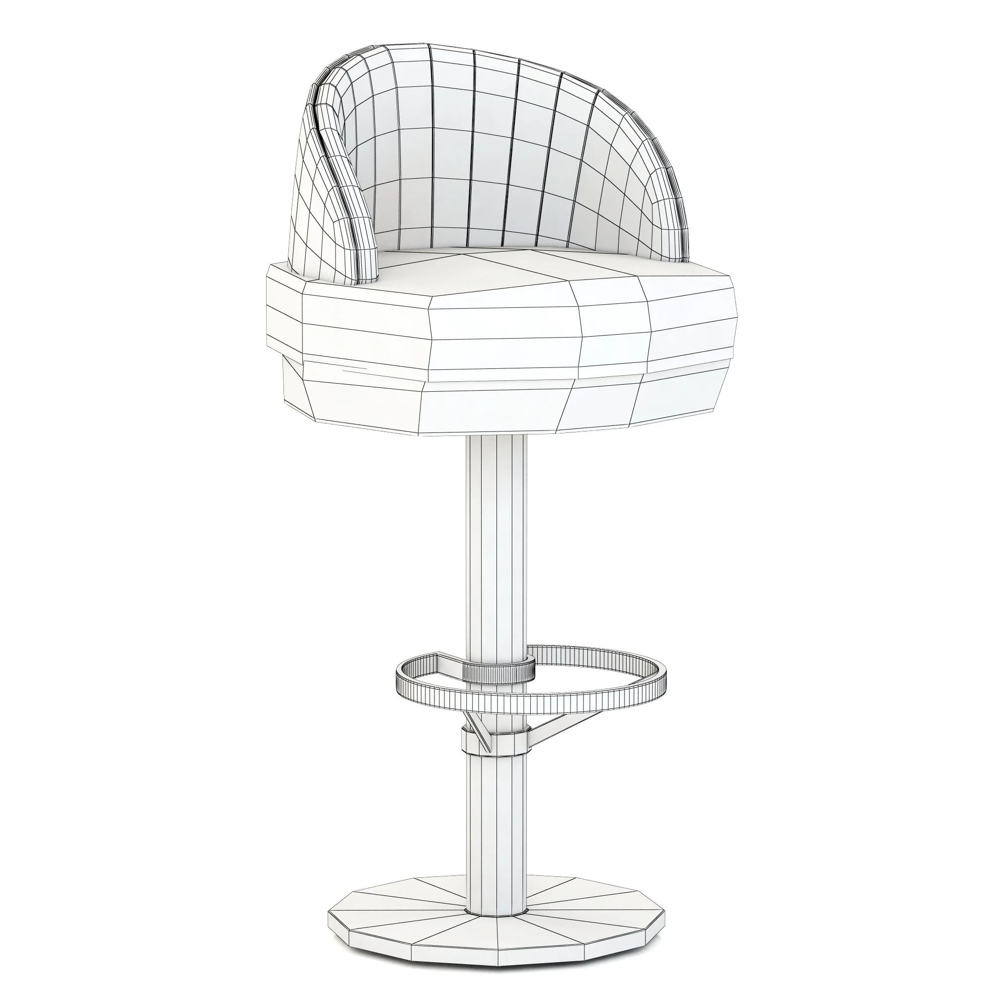 Essential Home Gable Bar Chair — 3D model preview 3
